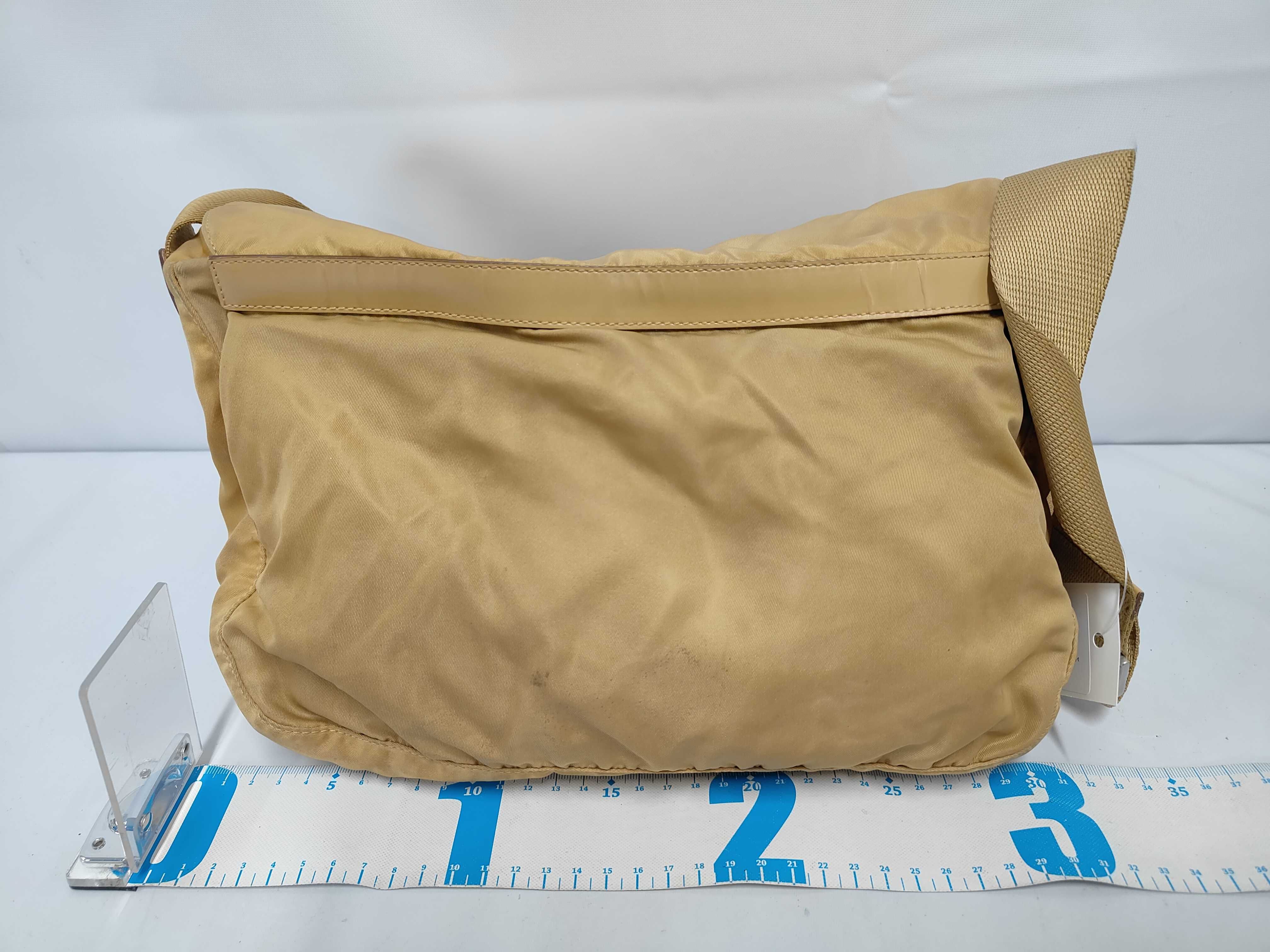 Nylon Yellow Beige Shoulder Bag — view 2