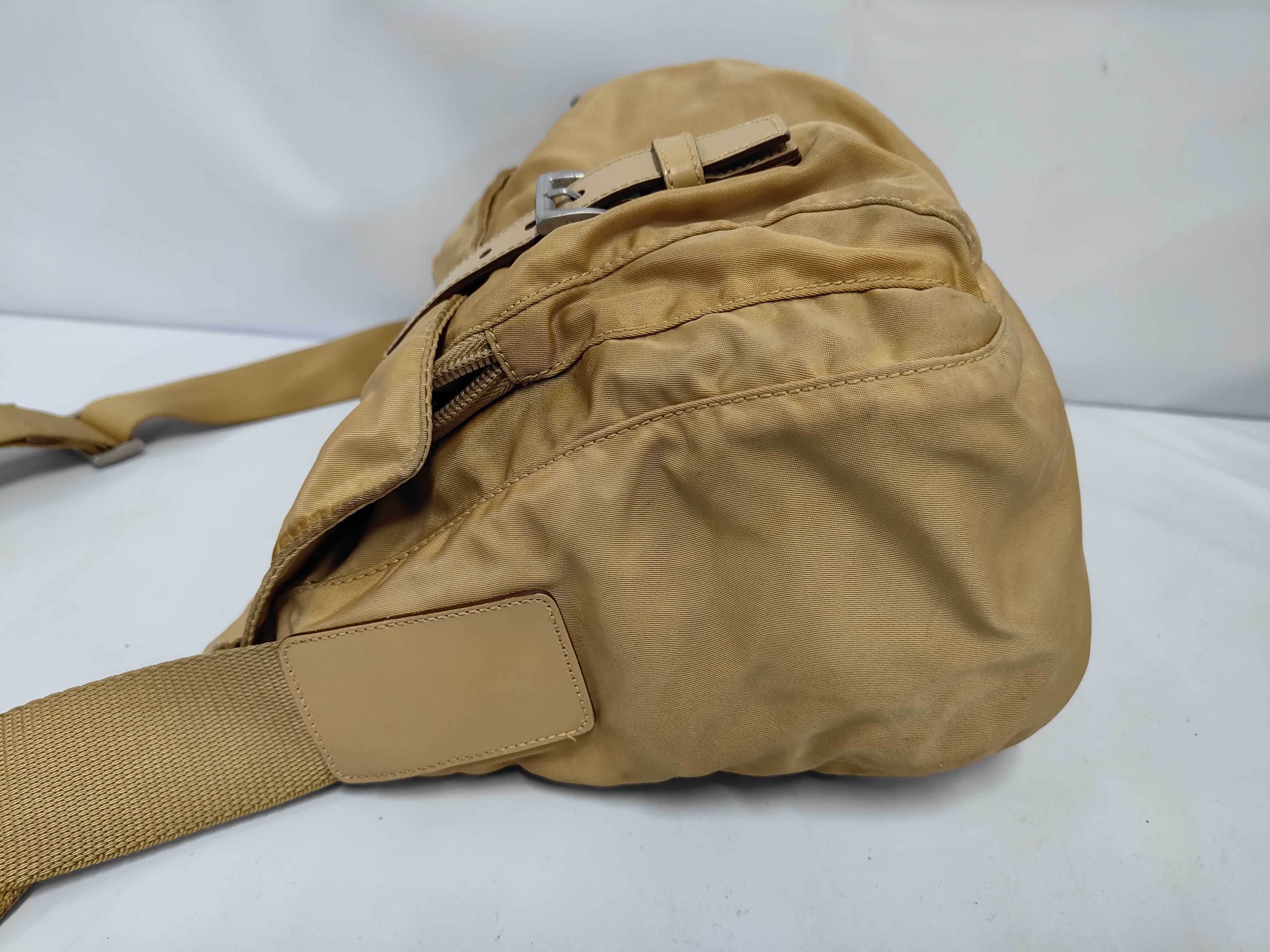 Nylon Yellow Beige Shoulder Bag — view 8