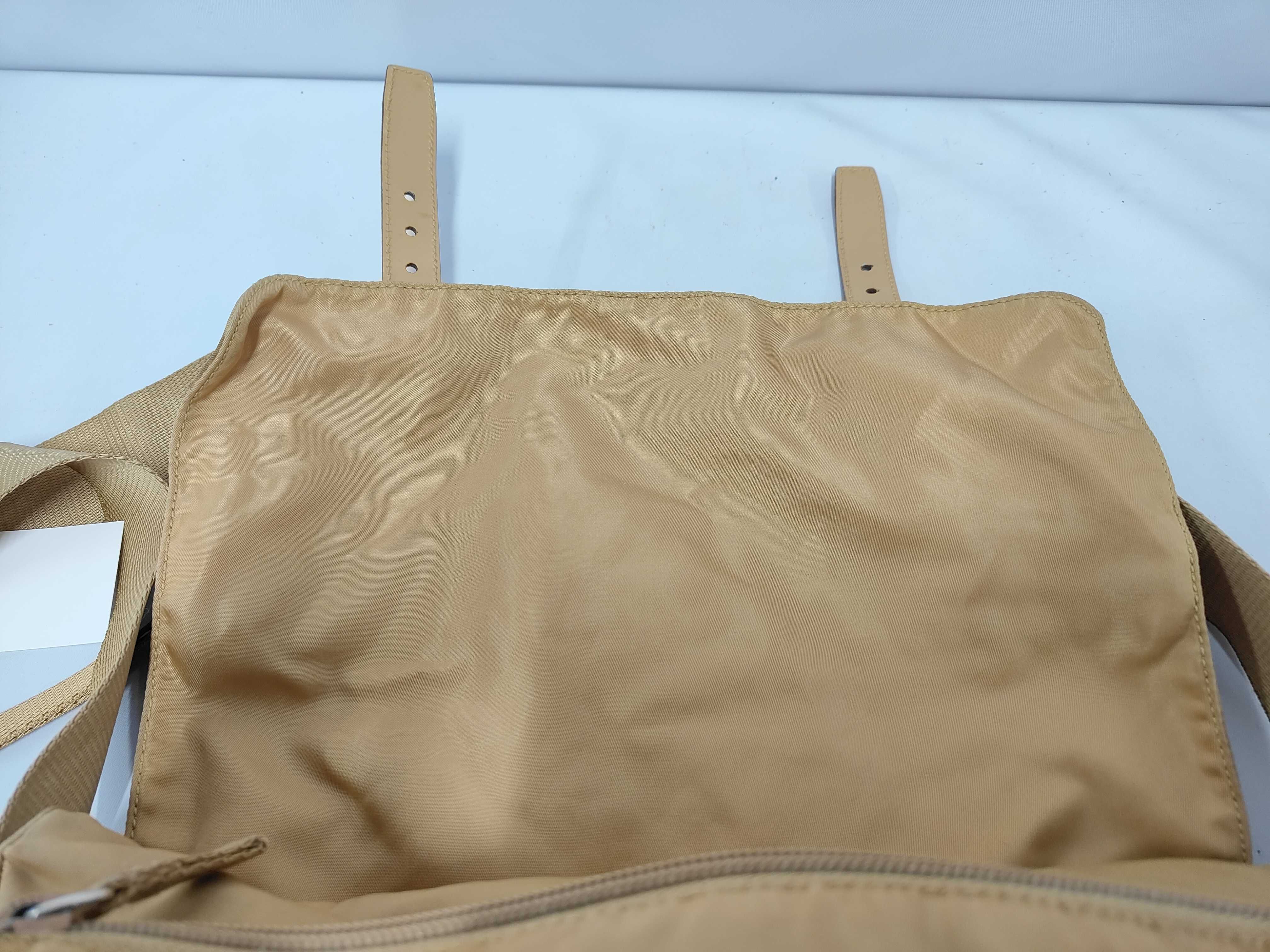 Nylon Yellow Beige Shoulder Bag — view 9
