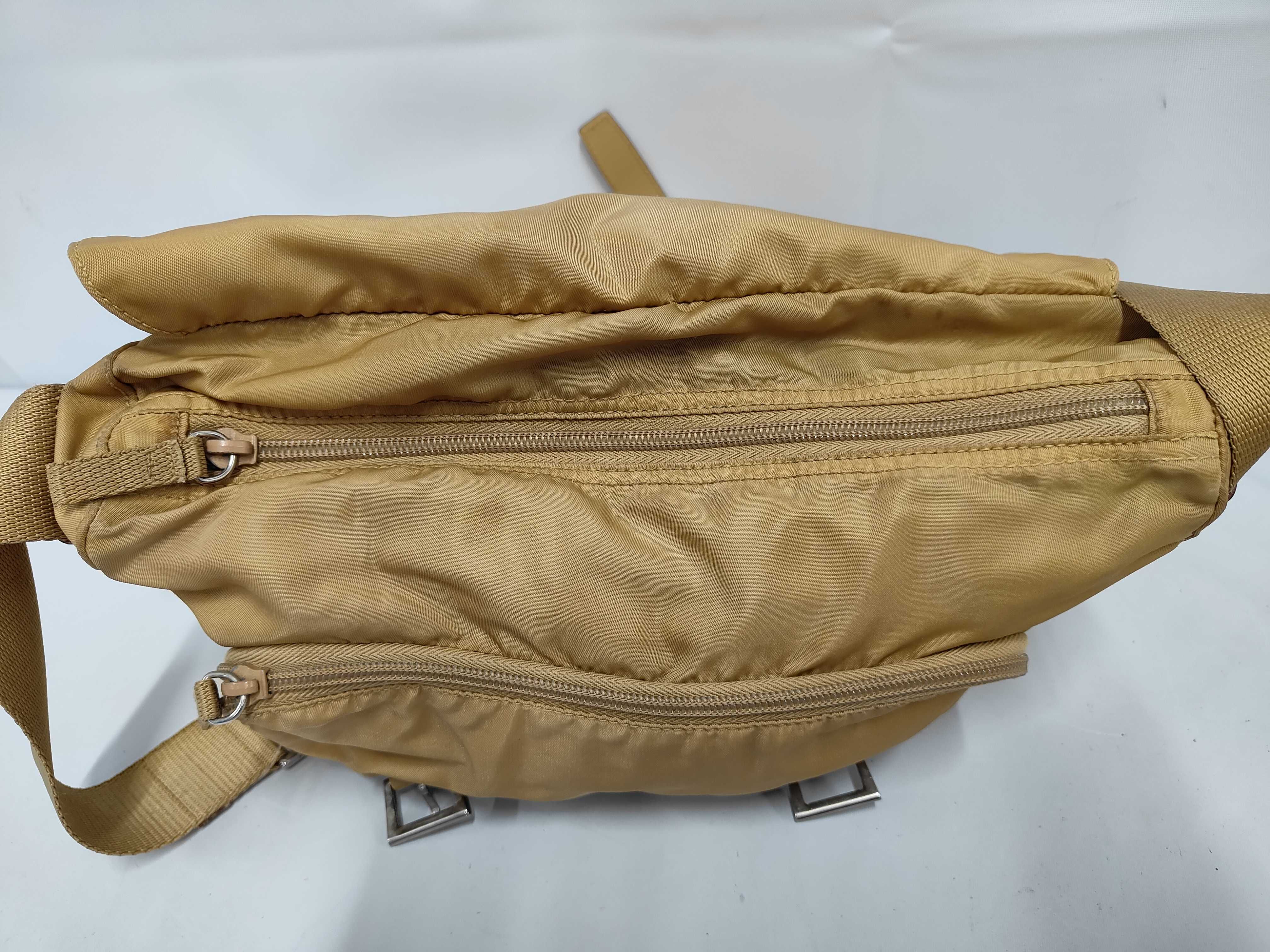Nylon Yellow Beige Shoulder Bag — view 10