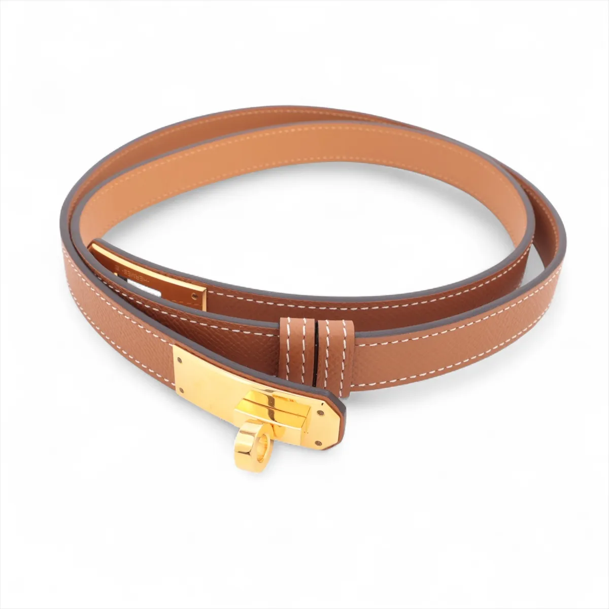 Kelly 18 U: 2022 model, belt, Veau Epsom leather, gold,