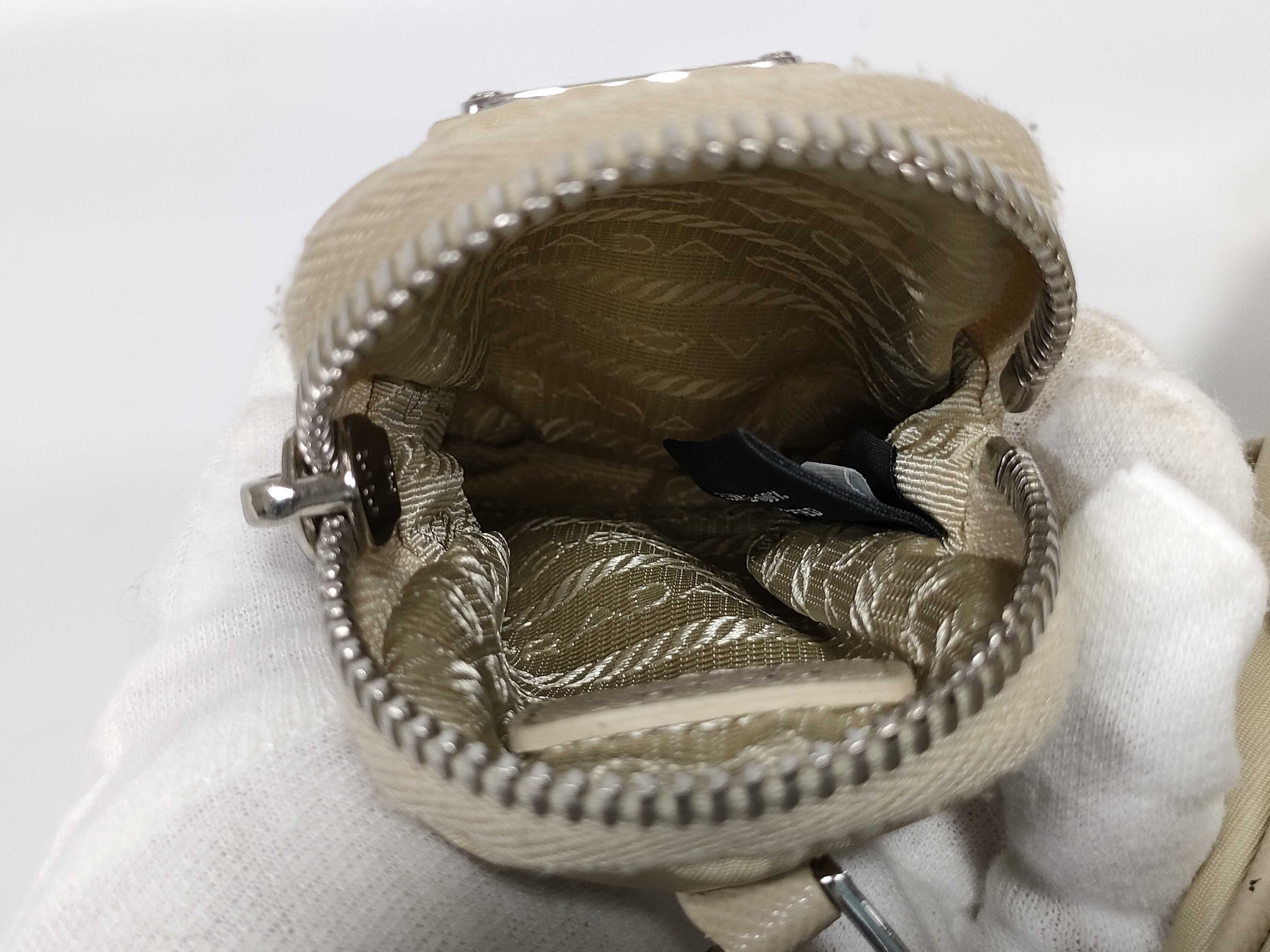 Nylon Re-Edition Shoulder Bag, Beige — view 13