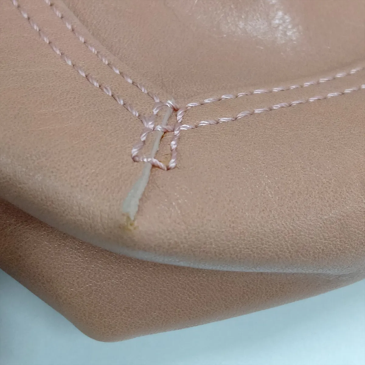 Leather Chain Shoulder Bag, Pink, 8BT139 — view 12