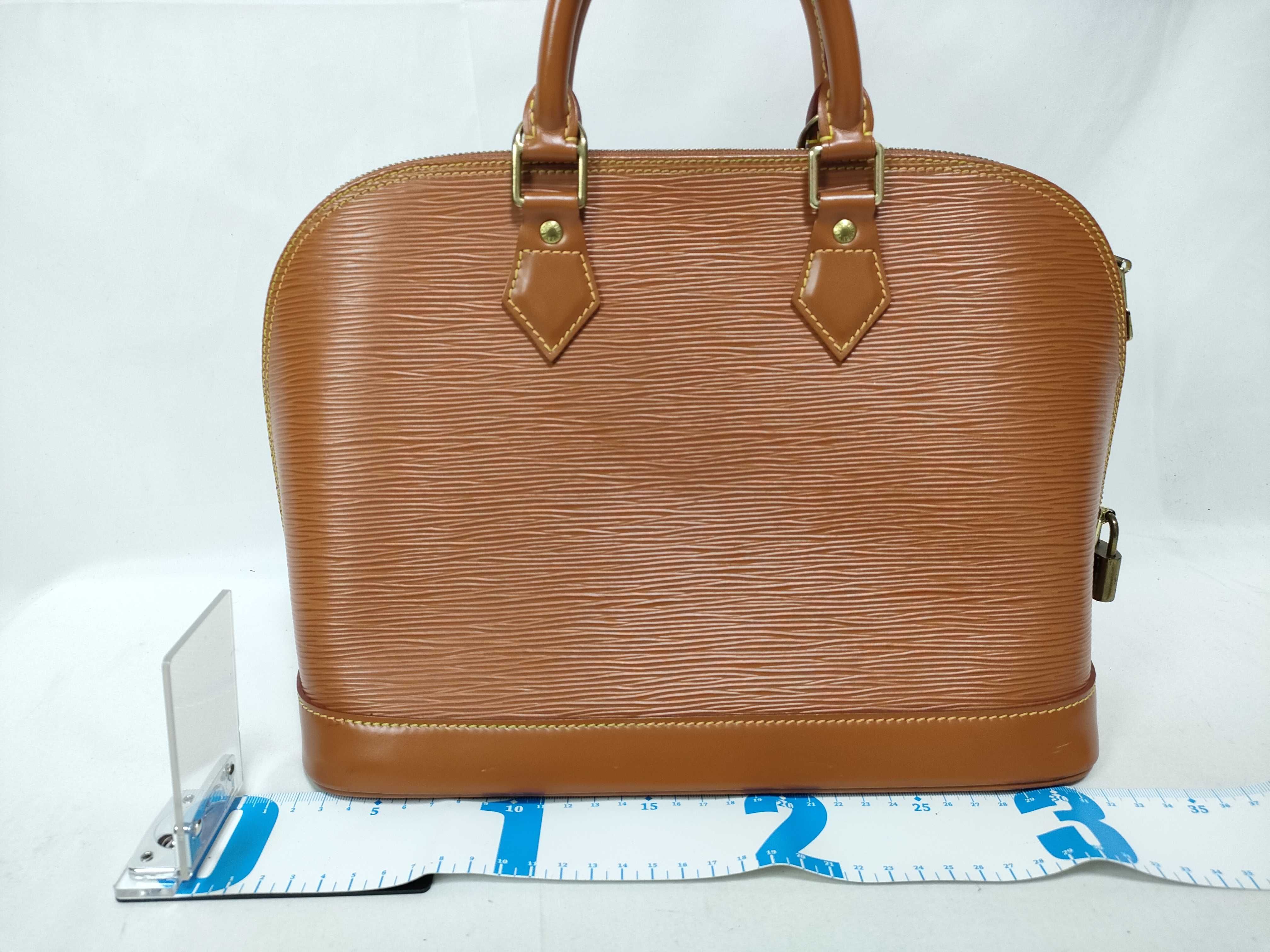 Epi Leather Alma M52148 AR0022 Brown Handbag with Initials — view 2