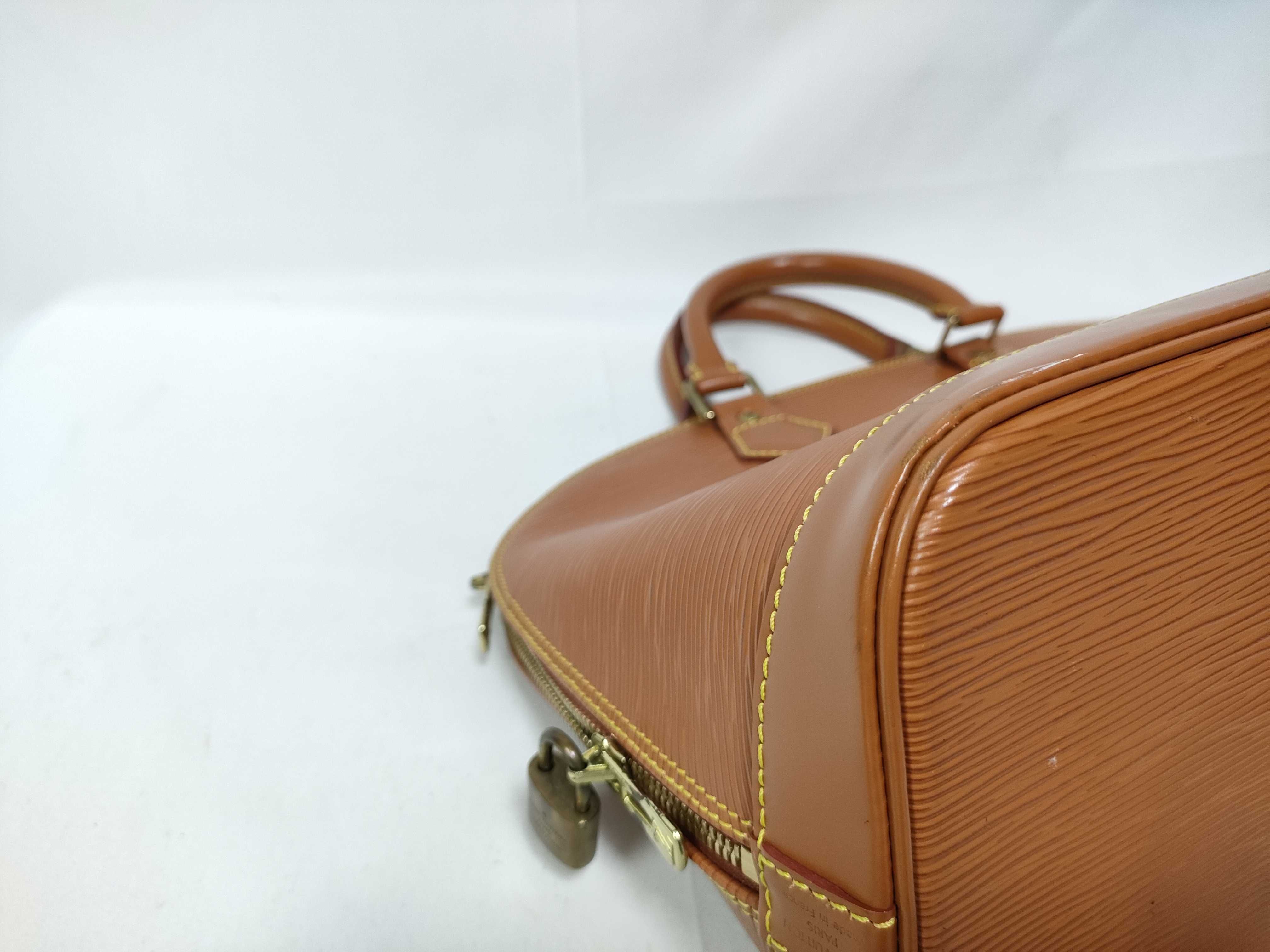 Epi Leather Alma M52148 AR0022 Brown Handbag with Initials — view 5