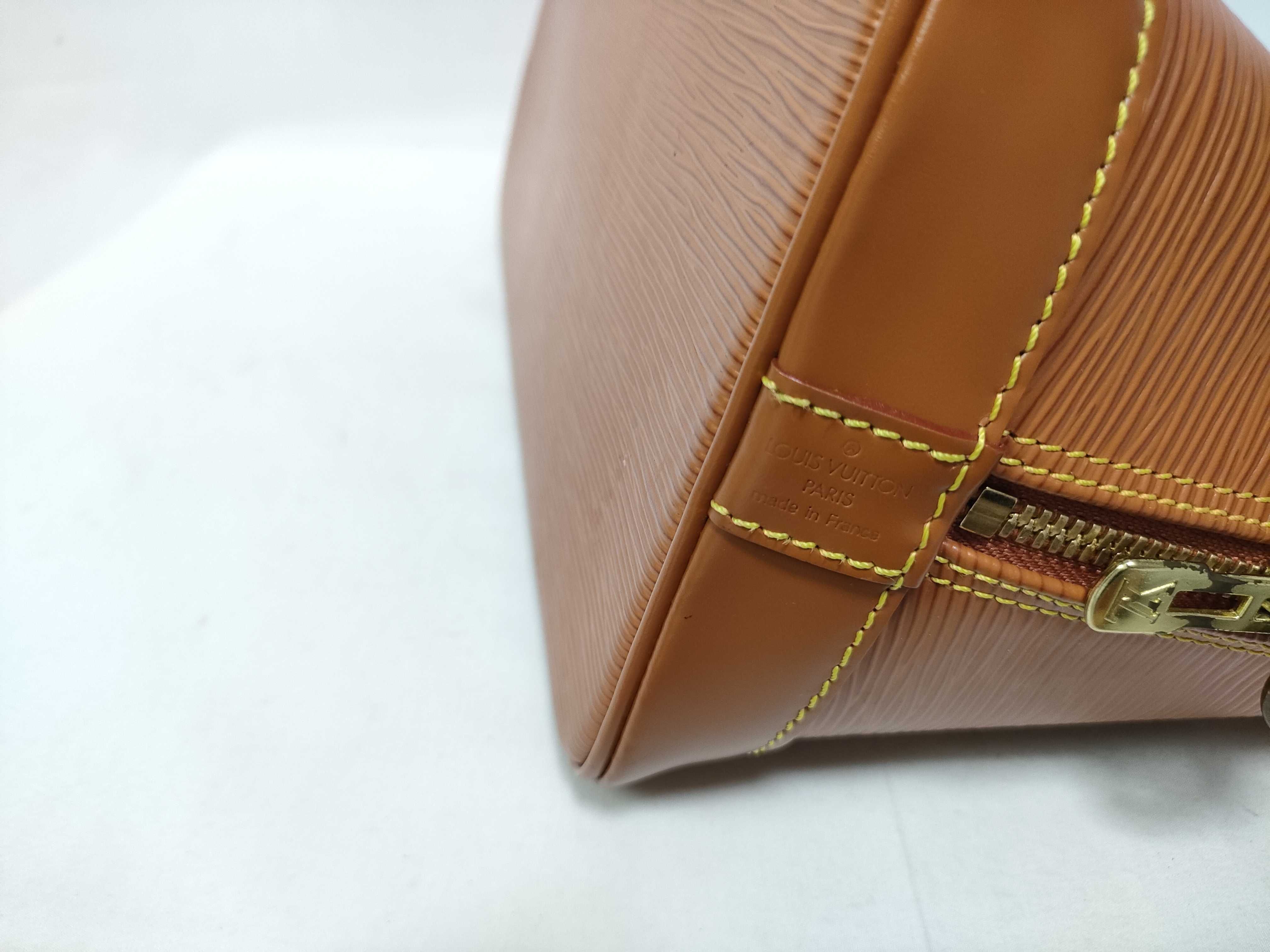 Epi Leather Alma M52148 AR0022 Brown Handbag with Initials — view 7