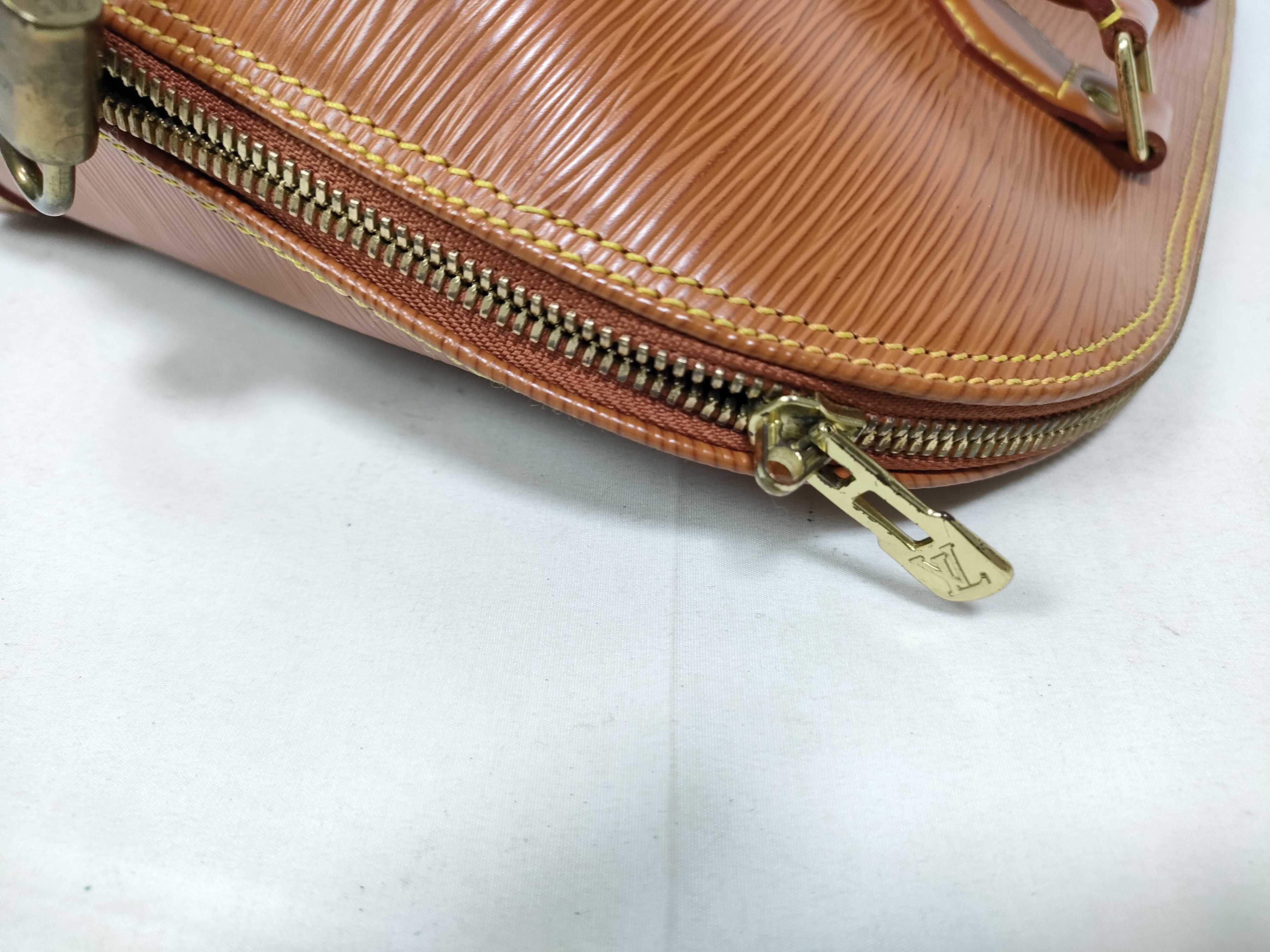 Epi Leather Alma M52148 AR0022 Brown Handbag with Initials — view 8