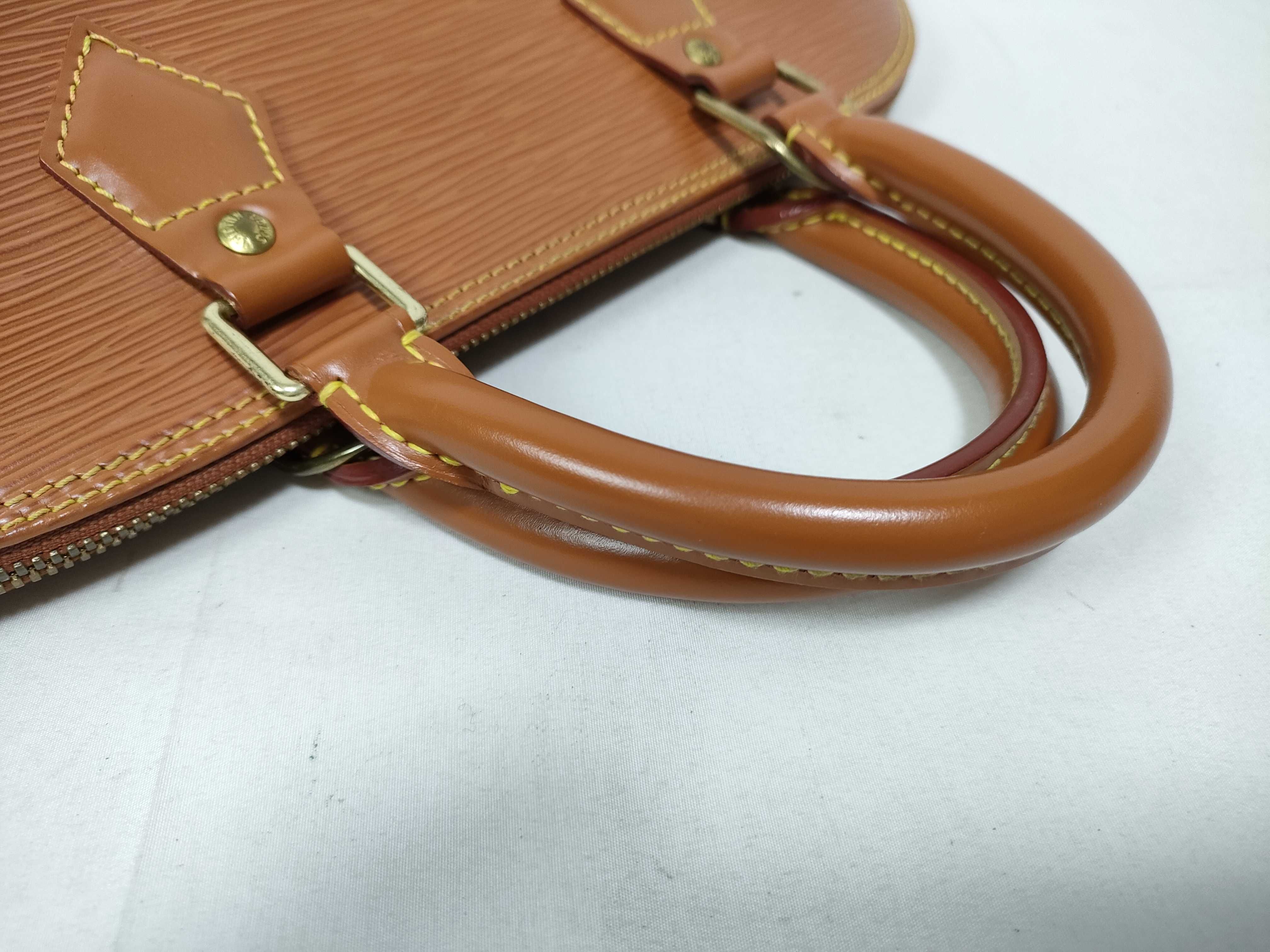Epi Leather Alma M52148 AR0022 Brown Handbag with Initials — view 10