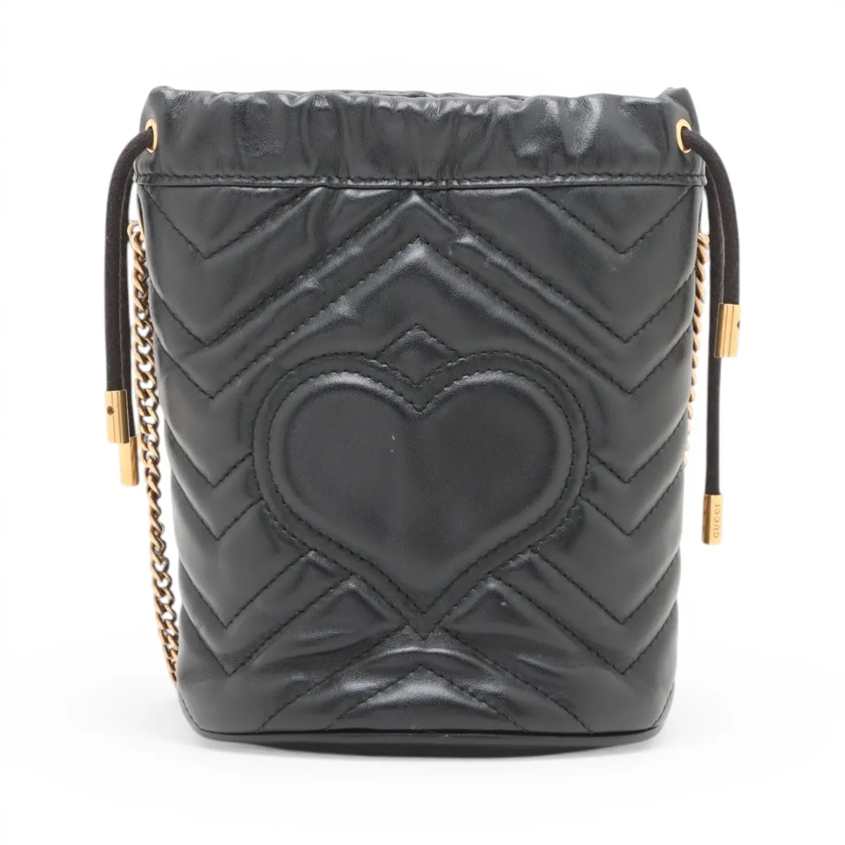 GG Marmont Leather Shoulder Bag, Black, 575163 — view 2