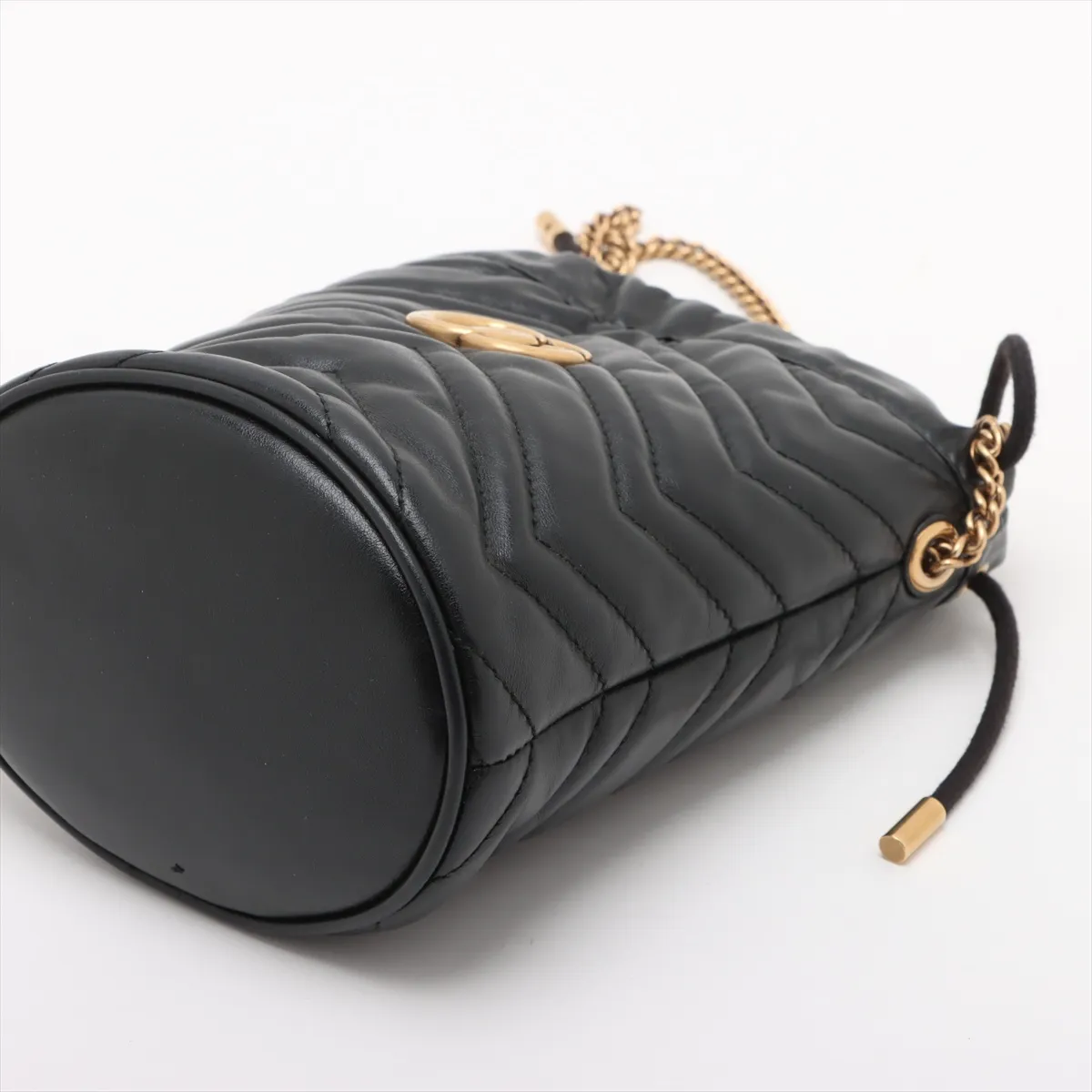 GG Marmont Leather Shoulder Bag, Black, 575163 — view 3