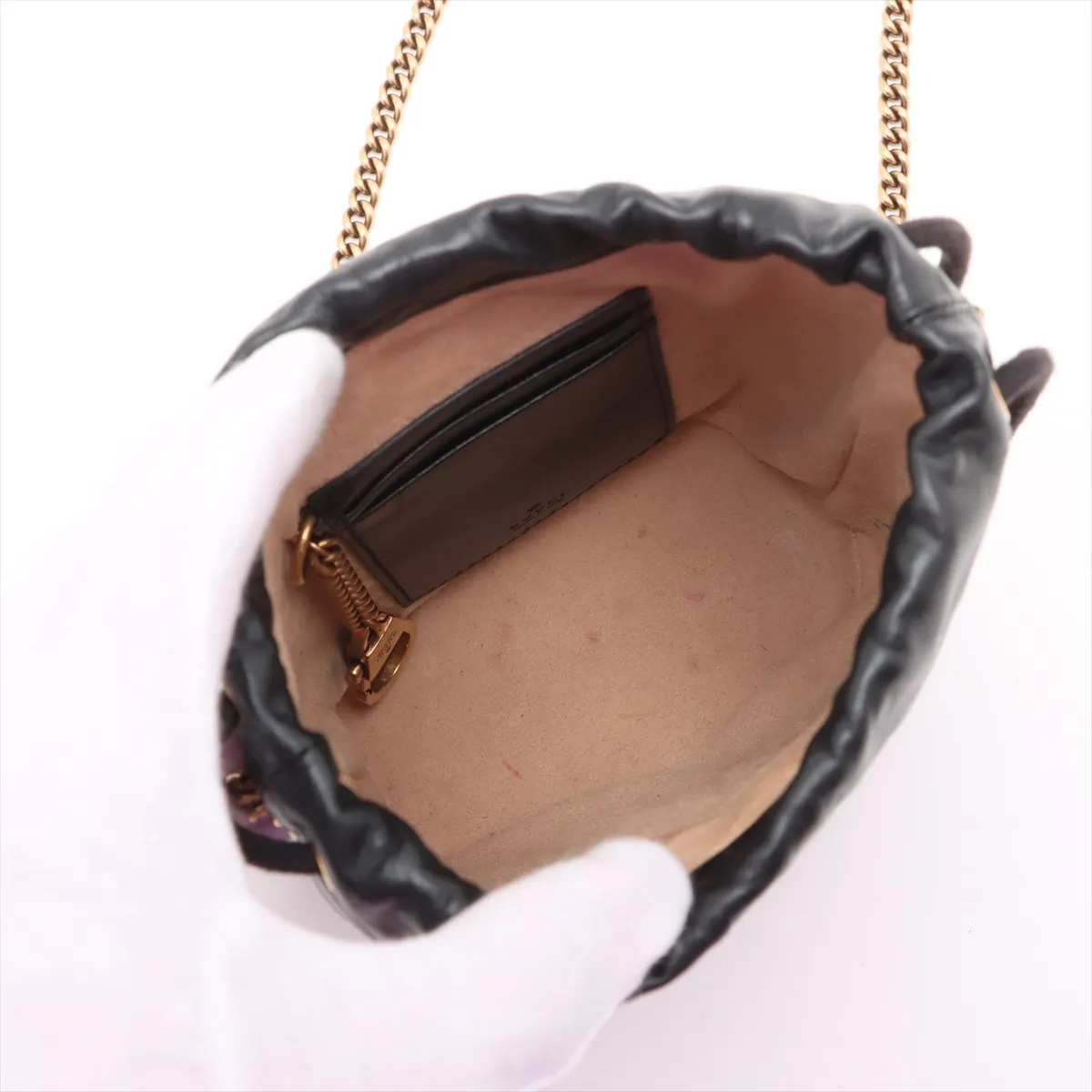 GG Marmont Leather Shoulder Bag, Black, 575163 — view 6