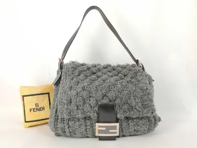 Mamma Fendi Knit Mamma Bucket Shoulder Bag