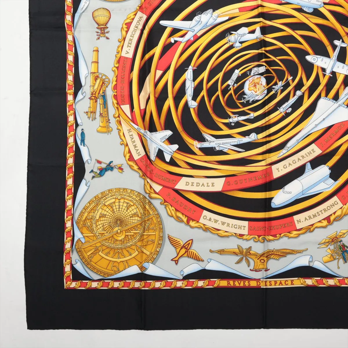Carre 90 REVES D`ESPACE Dream Space Scarf Silk Black — view 5