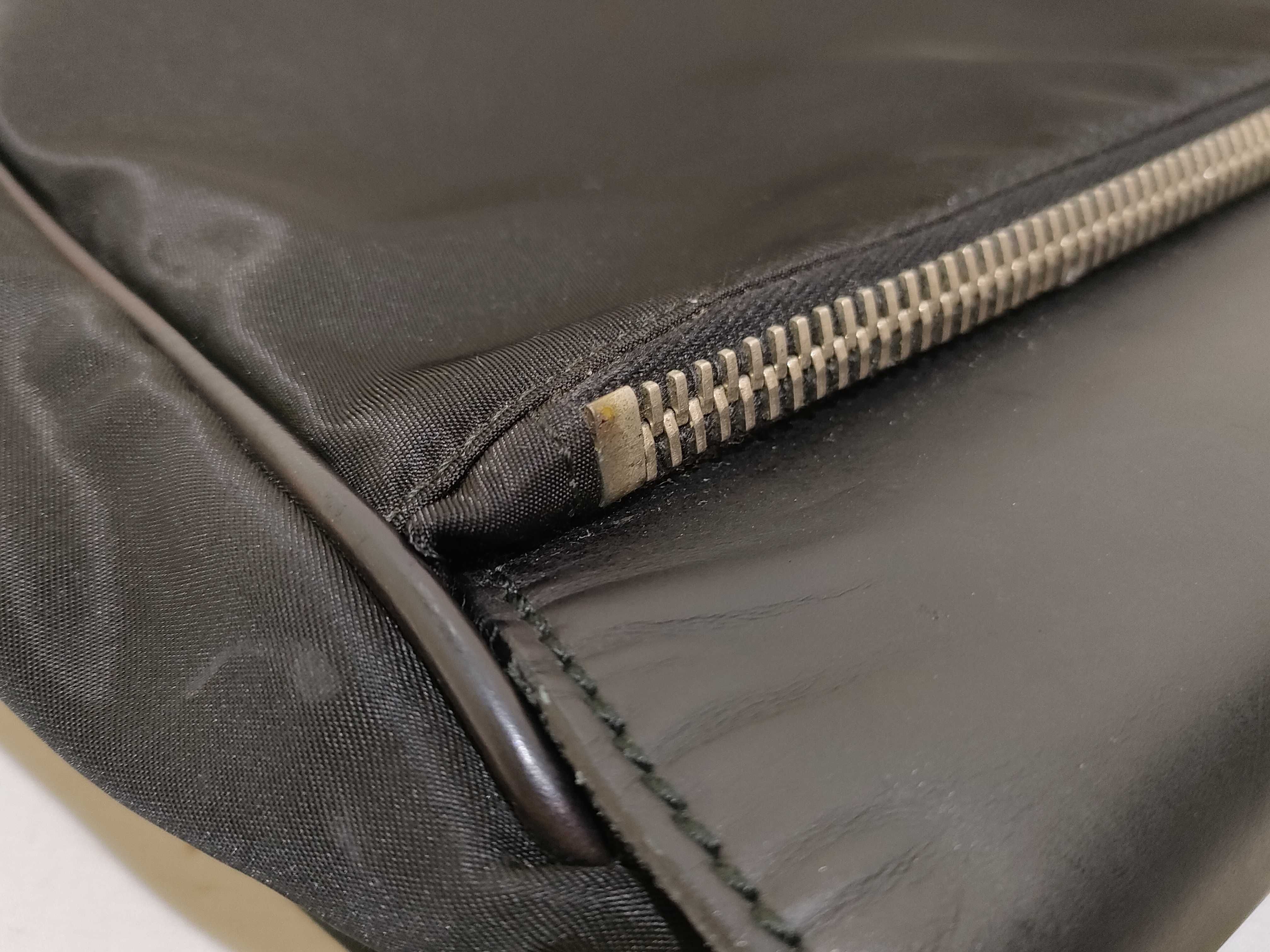 business bag, briefcase, leather and nylon, black. — view 15