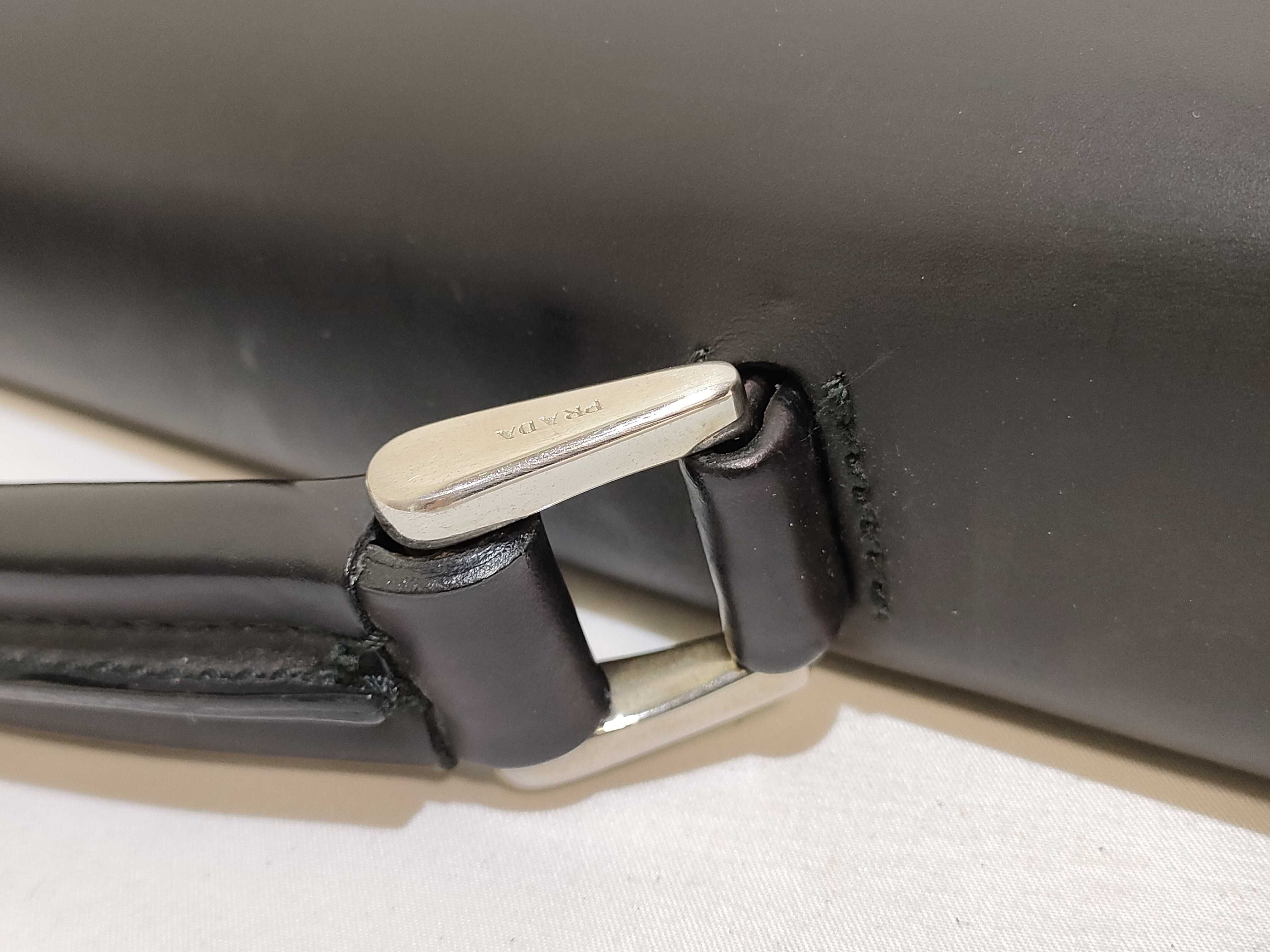 business bag, briefcase, leather and nylon, black. — view 4