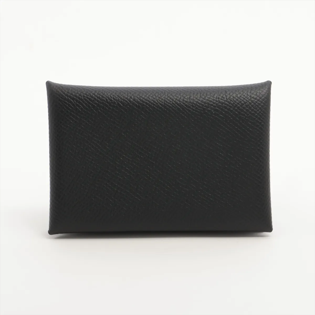 Calvi Veau Epsom Card Case, Black, Silver Hardware, U: 2022 — view 2