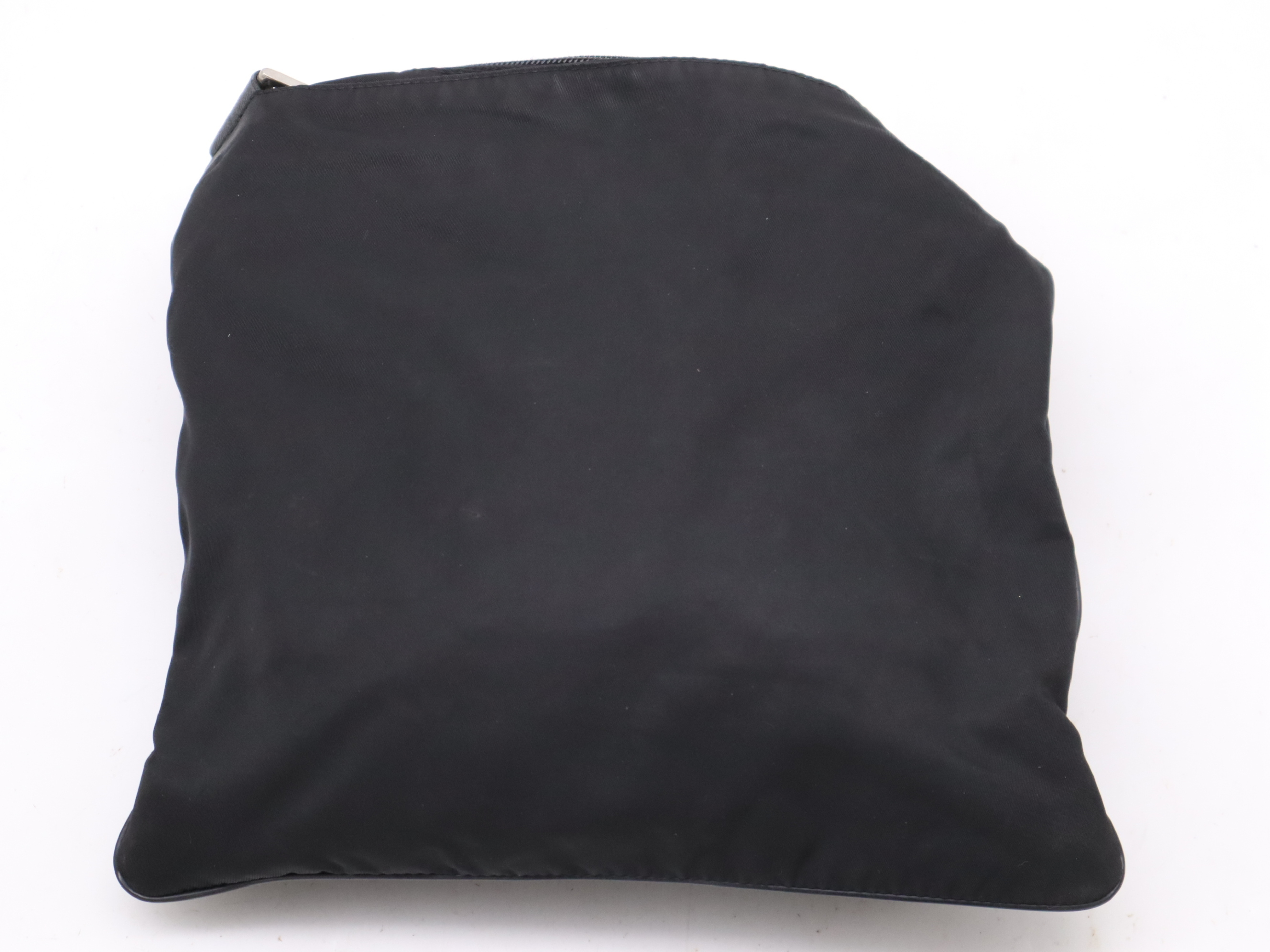 nylon triangle logo shoulder bag black SV metal fittings card included shoulder bag — view 2