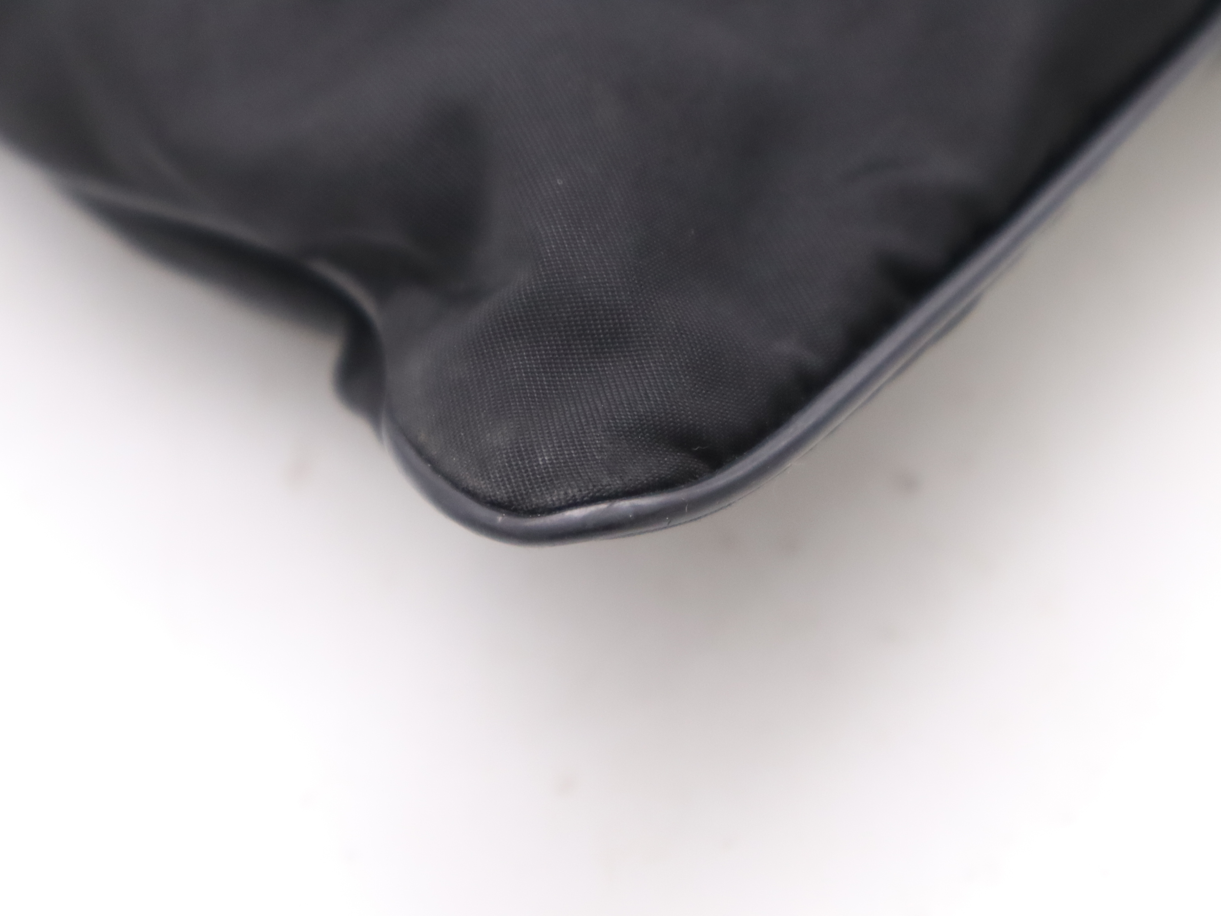 nylon triangle logo shoulder bag black SV metal fittings card included shoulder bag — view 10