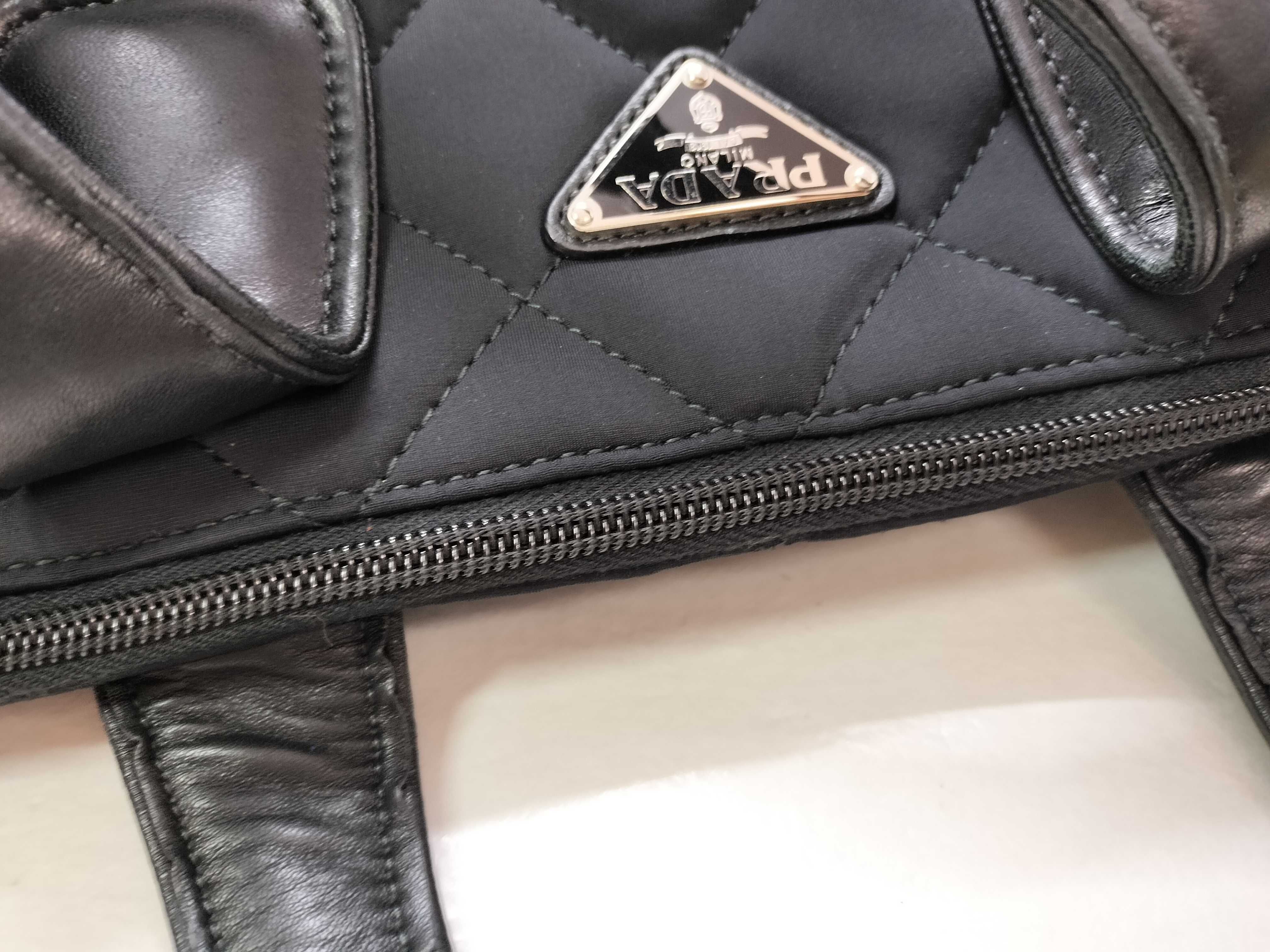 Nylon Prada Quilted 2-Way Tote Bag Shoulder Tote Bag — view 6
