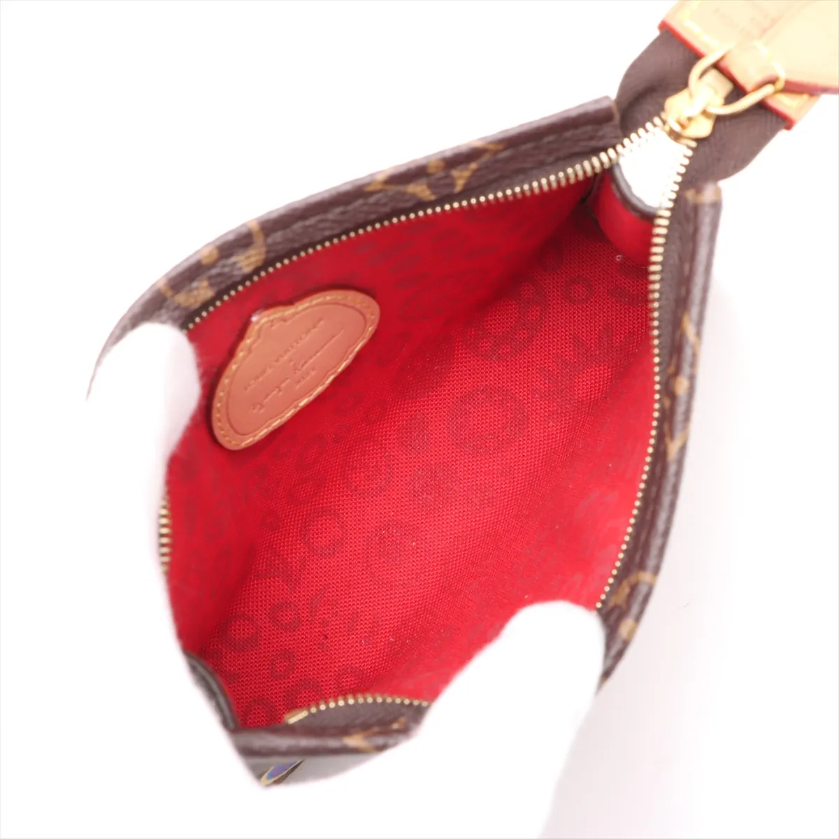 x Yayoi Kusama Monogram Toiletry Pouch on Chain M81982 Brown — view 9