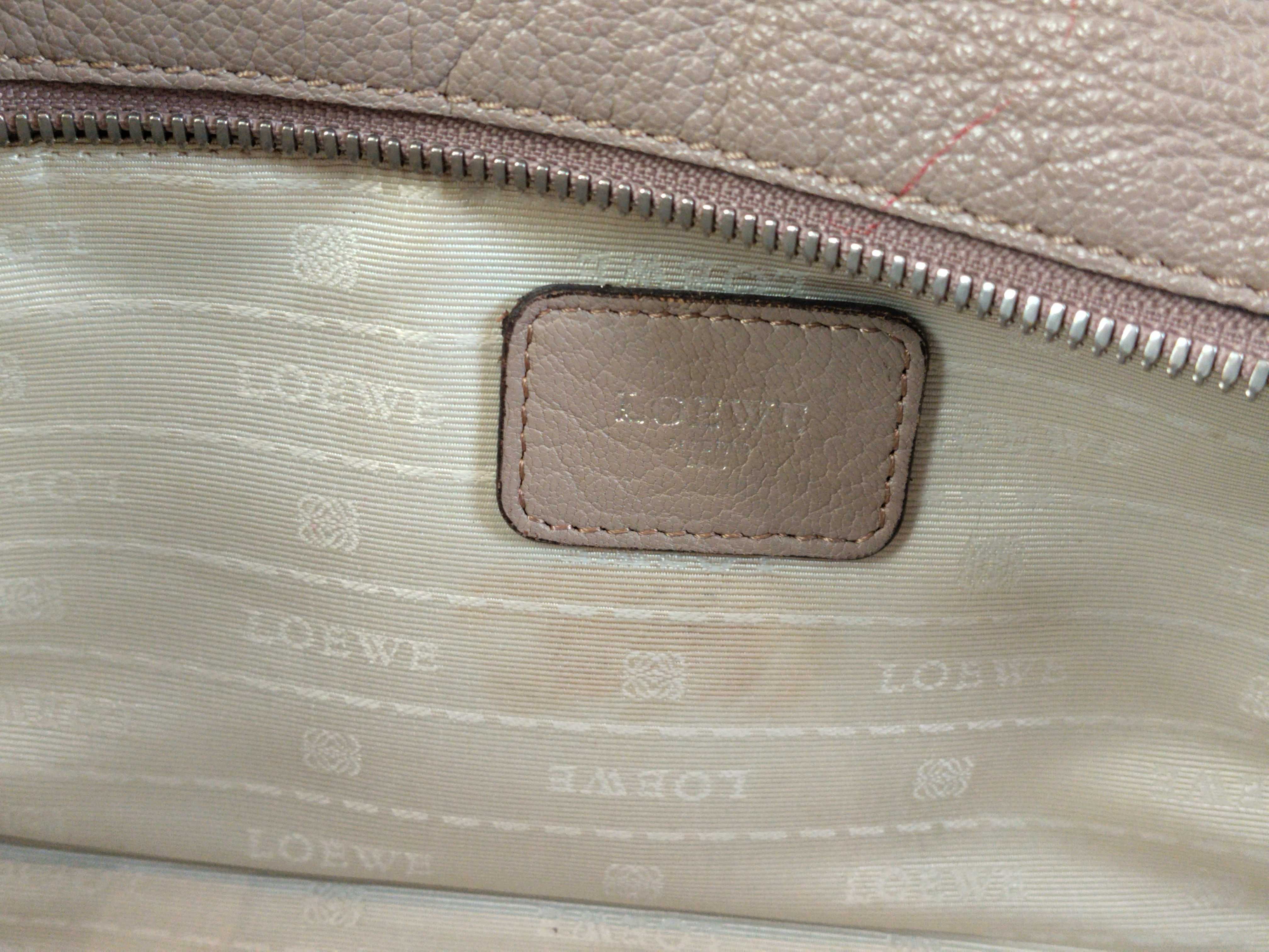 Amazona 28 Leather Handbag, Beige — view 12