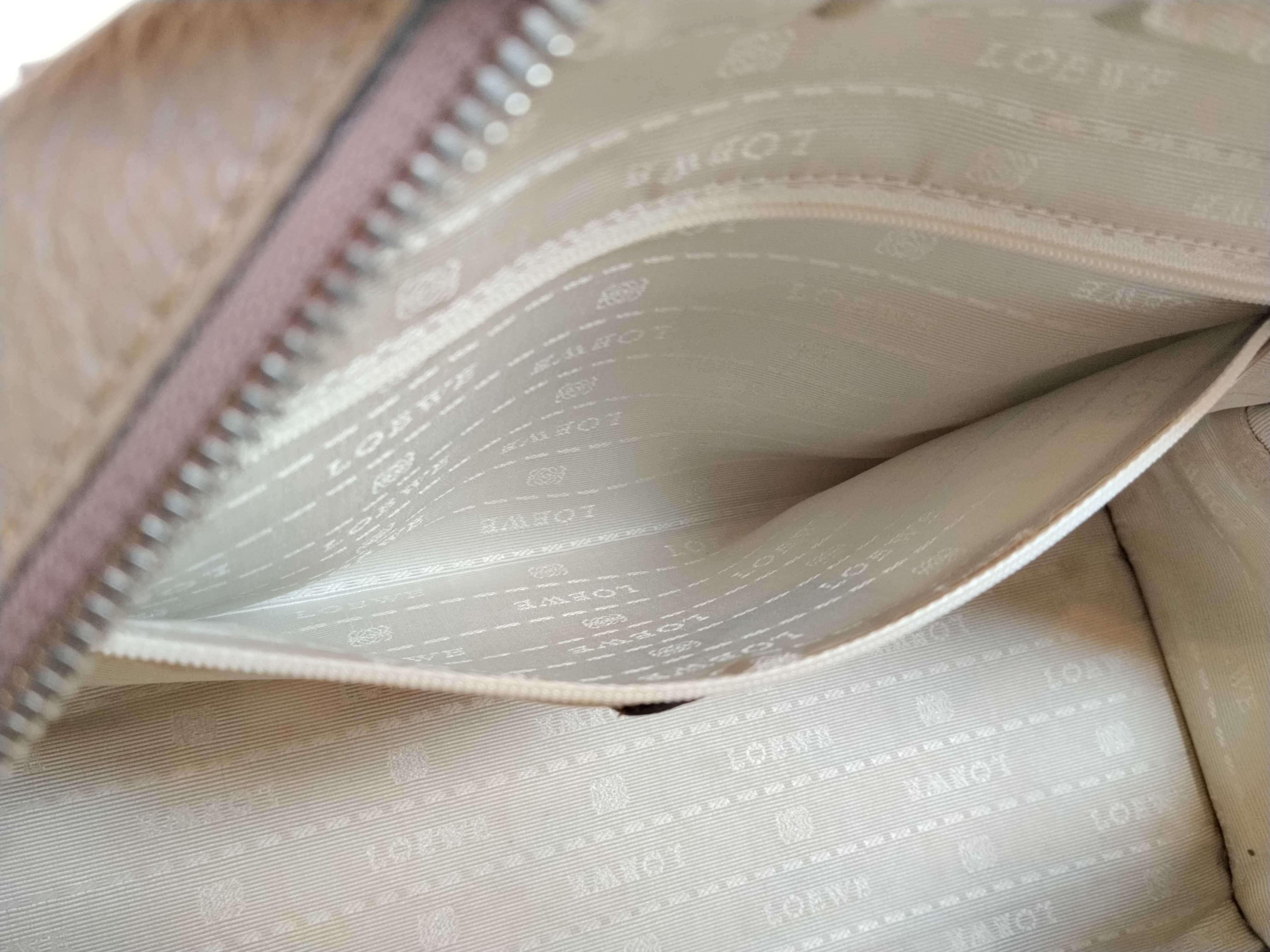 Amazona 28 Leather Handbag, Beige — view 13