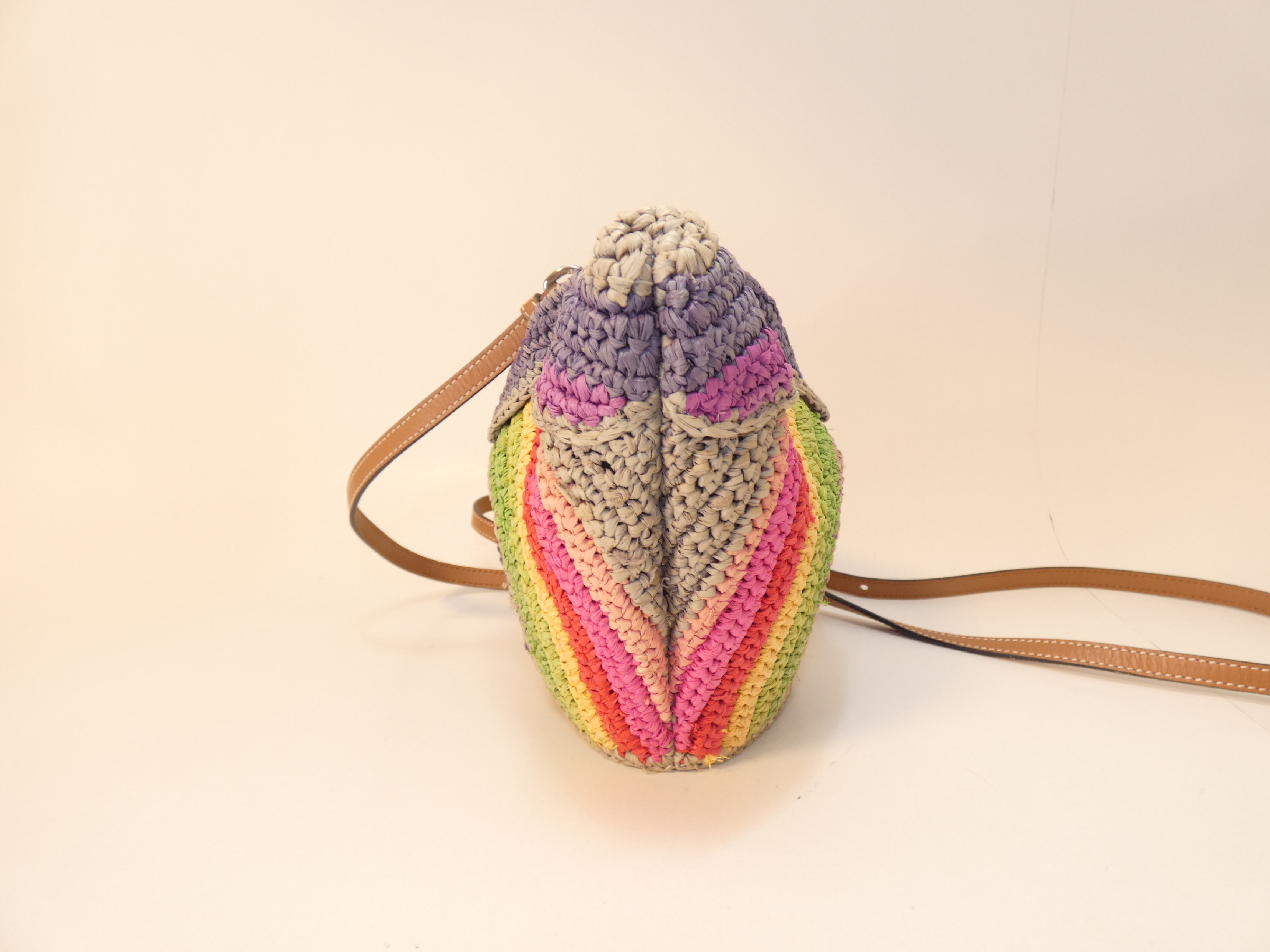 Bunny Mini Bag Raffia Leather Shoulder Bag — view 4