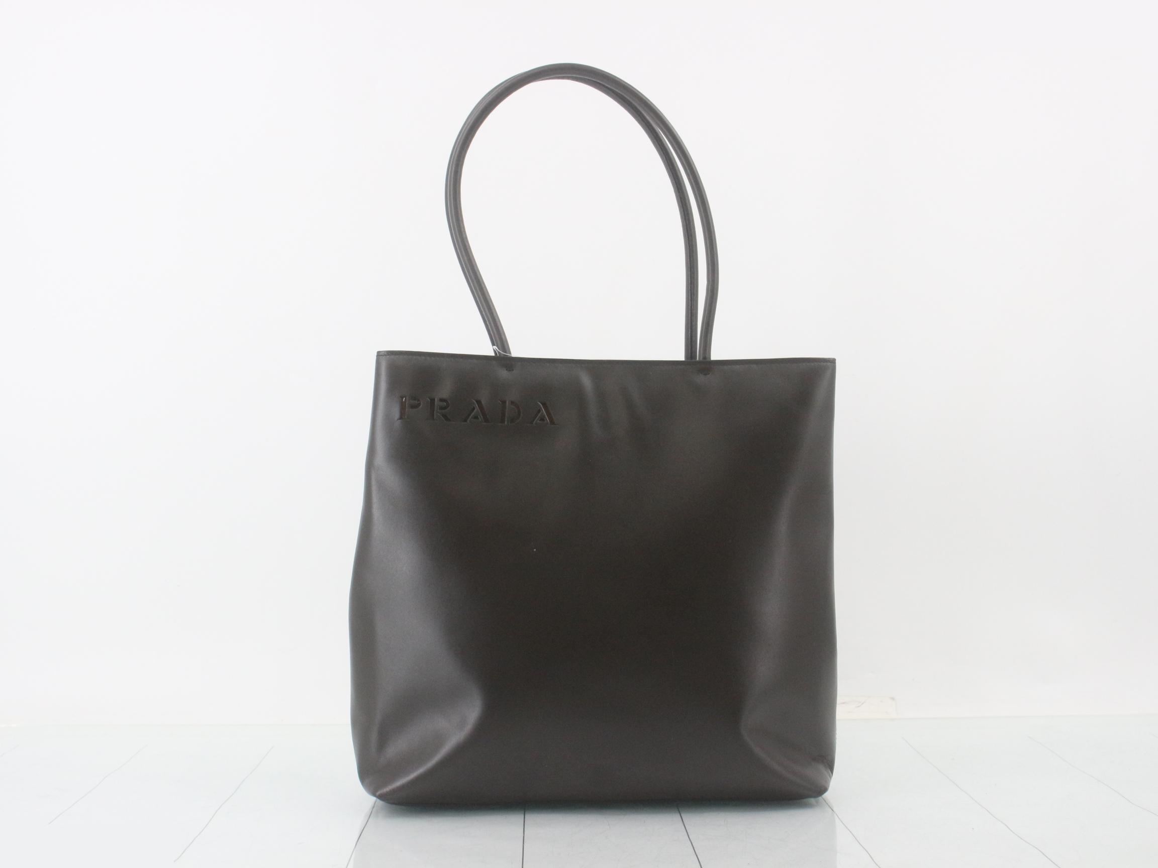 logo leather handbag