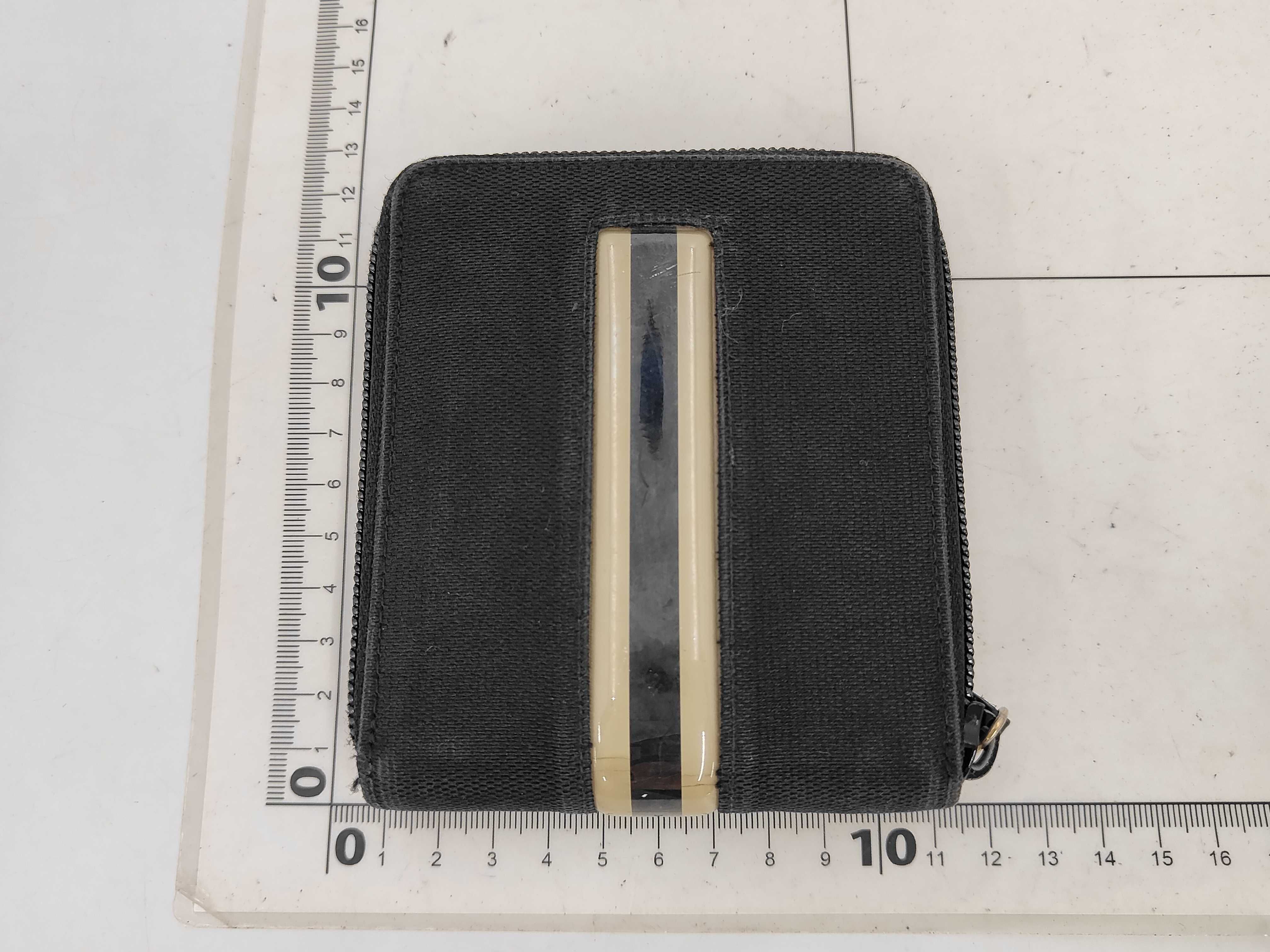 folding wallet, Sherry Line, black and white, GG canvas wallet. — view 2