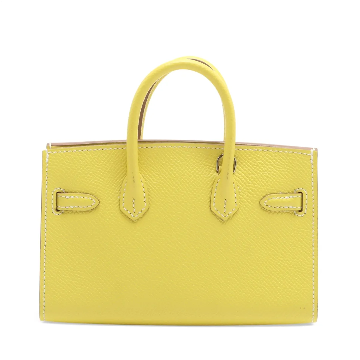 [Individually wrapped] Hermes Tiny Birkin Vaux Epson Lime Silver Hardware O:2011 — view 2