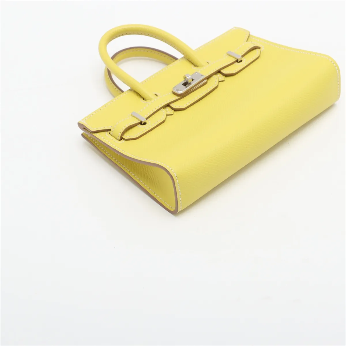 [Individually wrapped] Hermes Tiny Birkin Vaux Epson Lime Silver Hardware O:2011 — view 4