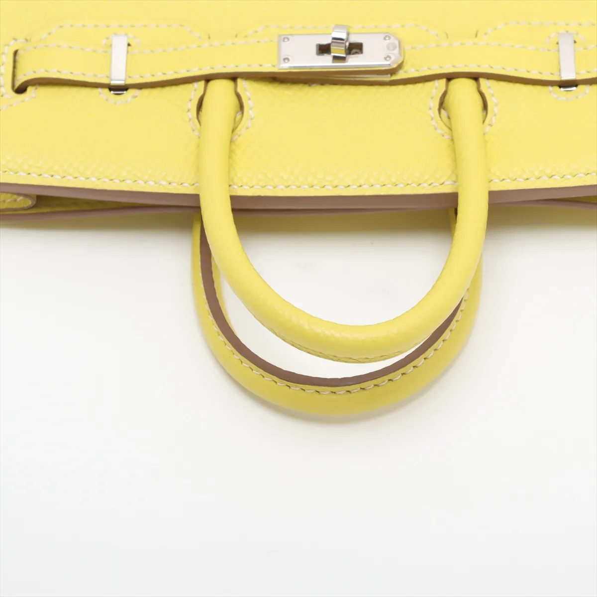[Individually wrapped] Hermes Tiny Birkin Vaux Epson Lime Silver Hardware O:2011 — view 5