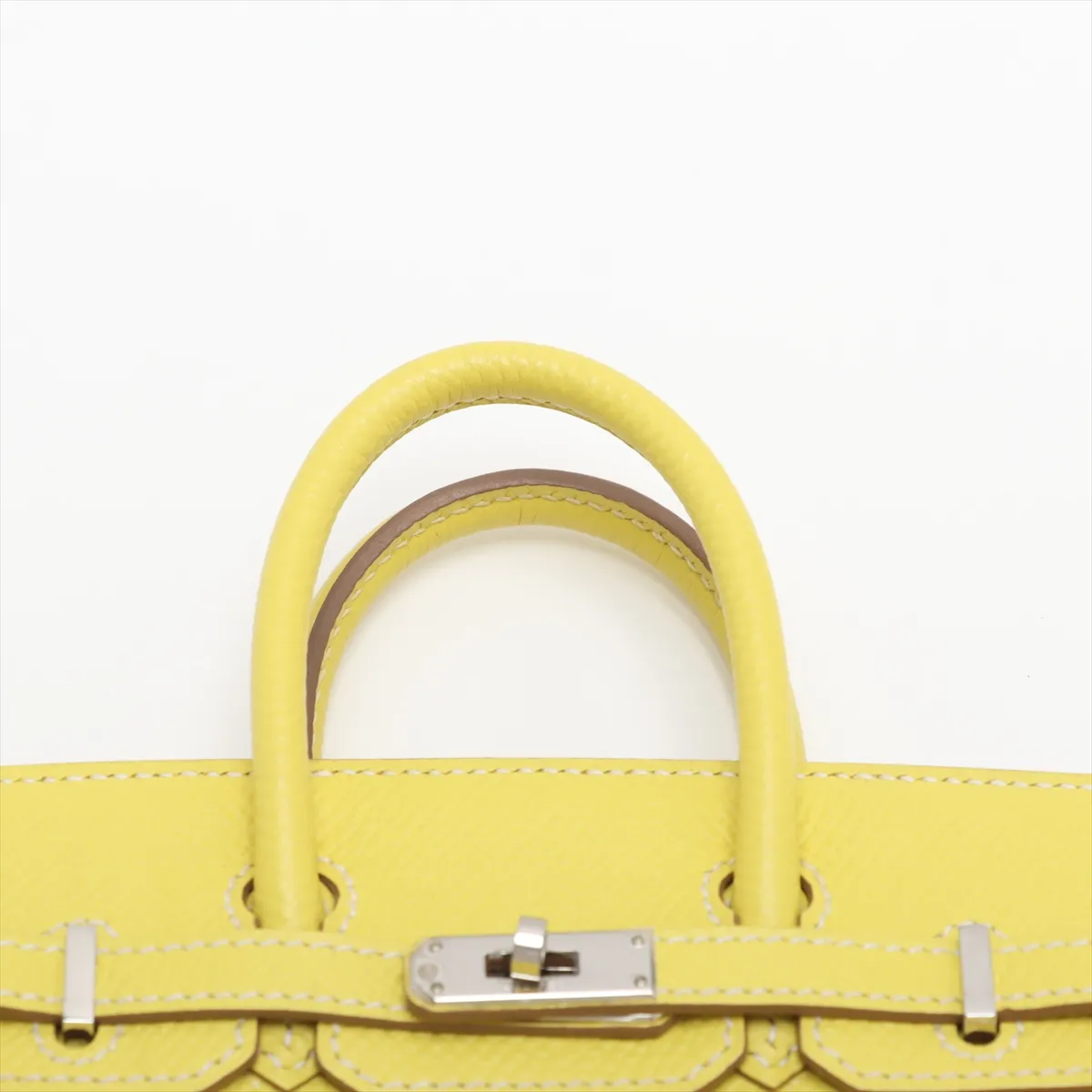 [Individually wrapped] Hermes Tiny Birkin Vaux Epson Lime Silver Hardware O:2011 — view 6