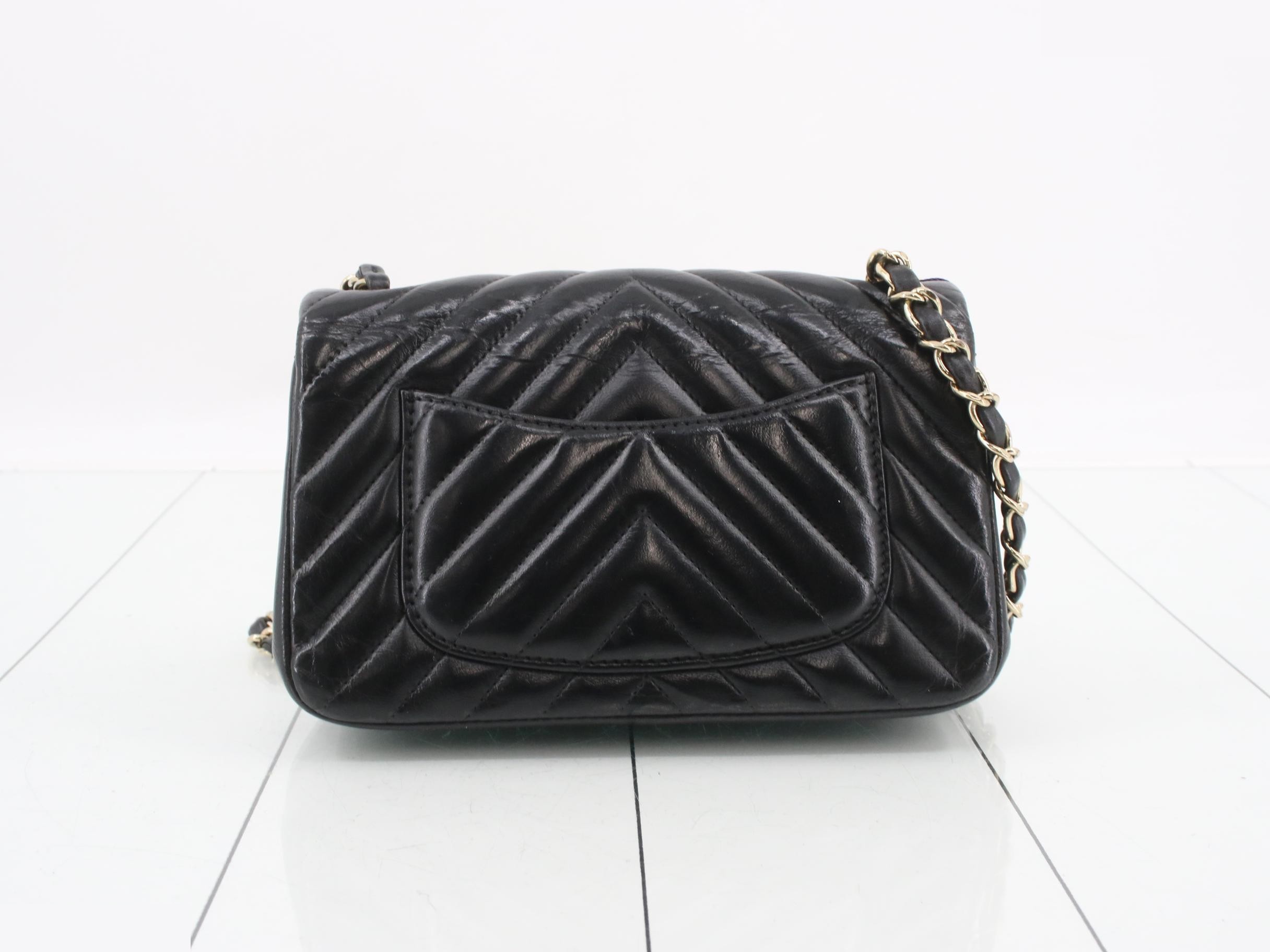 V-stitch Mini Matelassé Lambskin Shoulder Bag — view 2