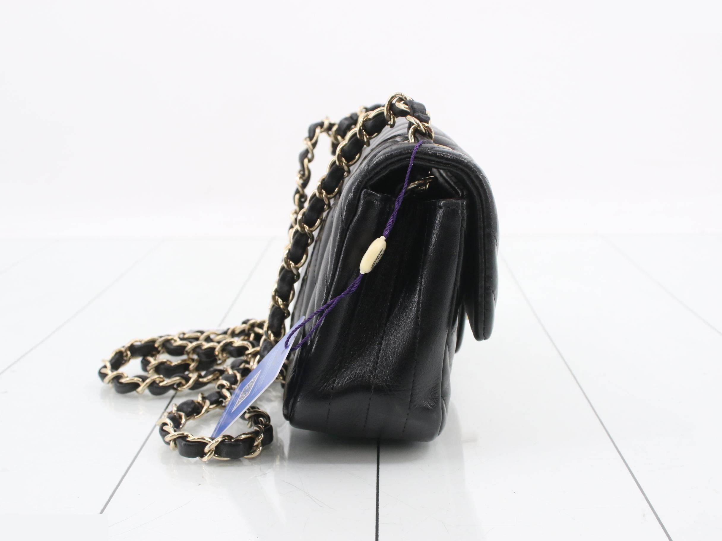 V-stitch Mini Matelassé Lambskin Shoulder Bag — view 4