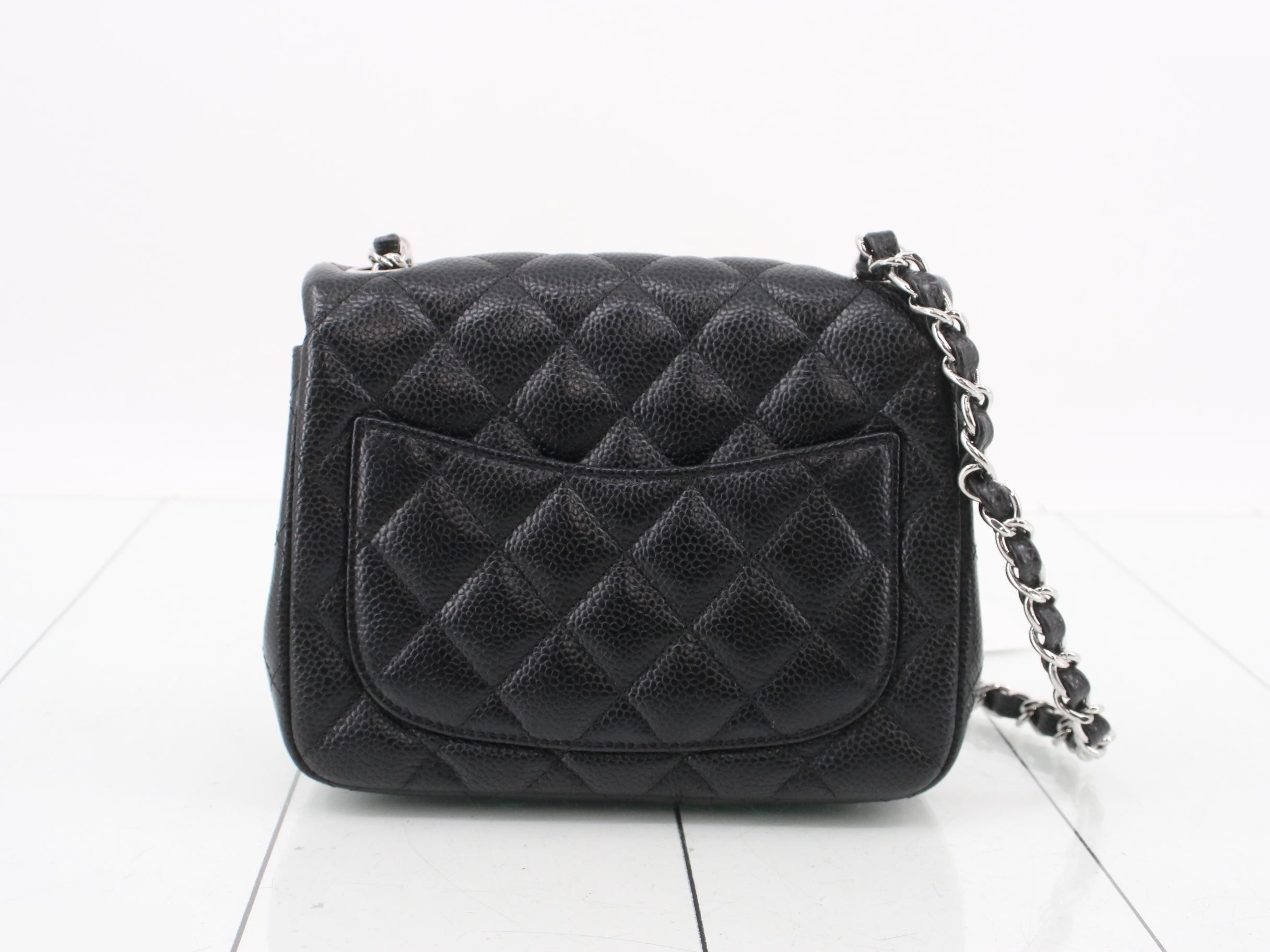 Caviar Skin Mini Matelassé Chain Shoulder Bag — view 2