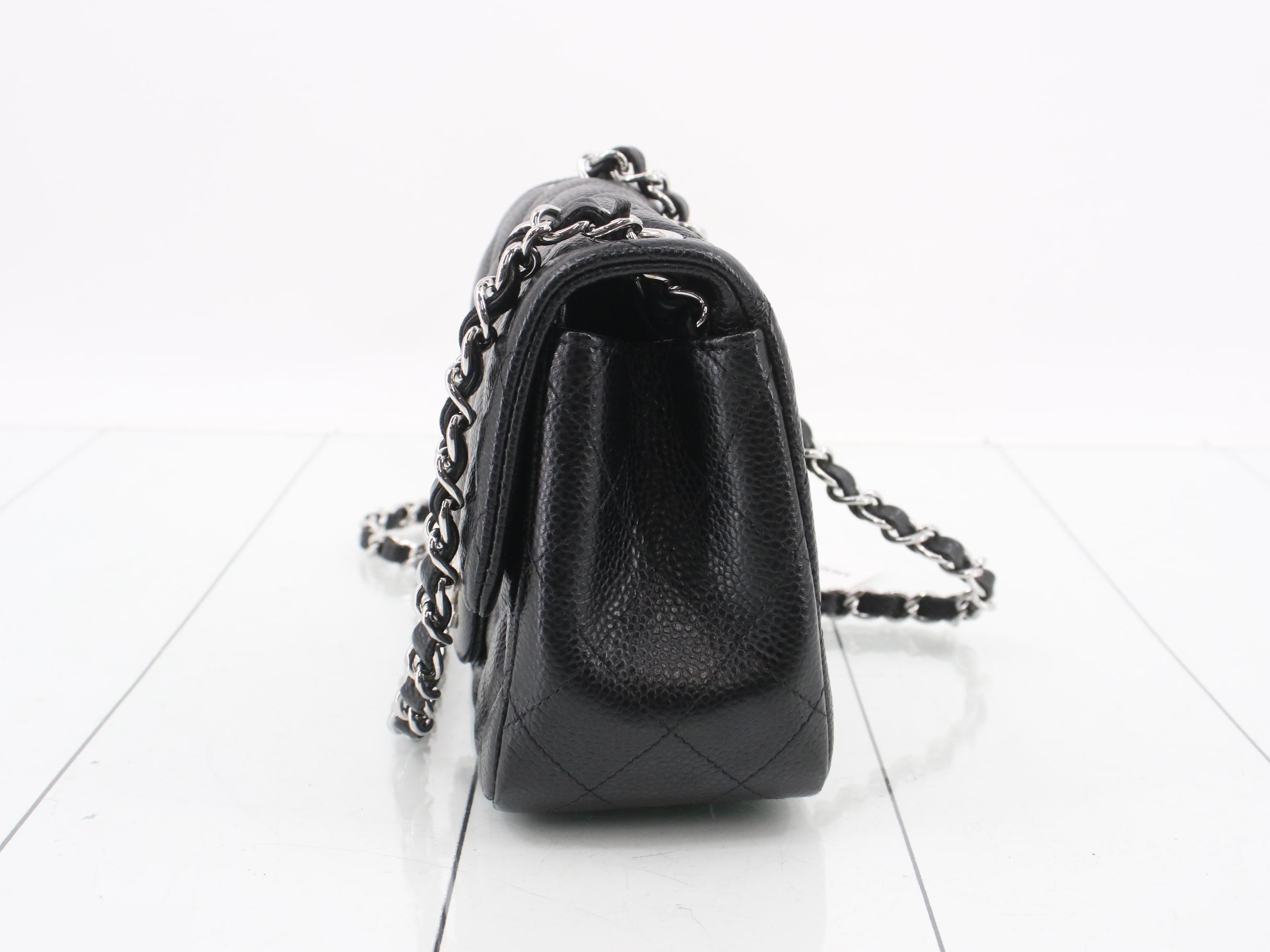 Caviar Skin Mini Matelassé Chain Shoulder Bag — view 3