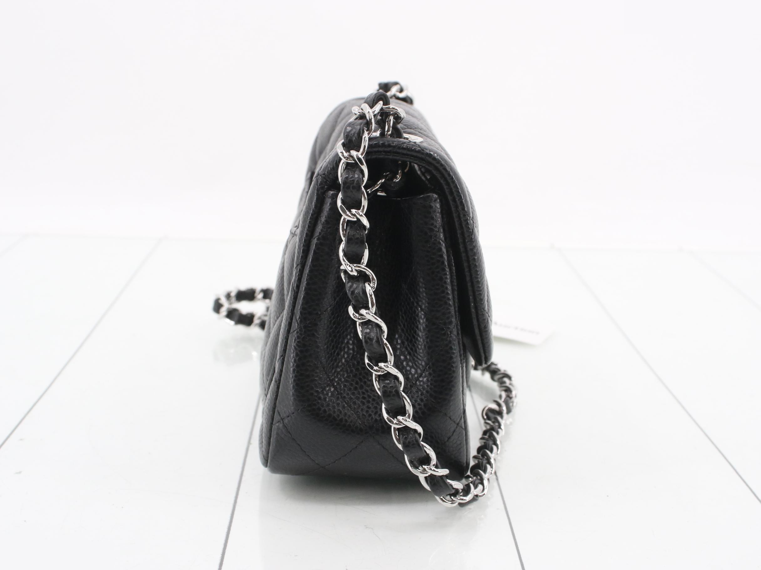 Caviar Skin Mini Matelassé Chain Shoulder Bag — view 4