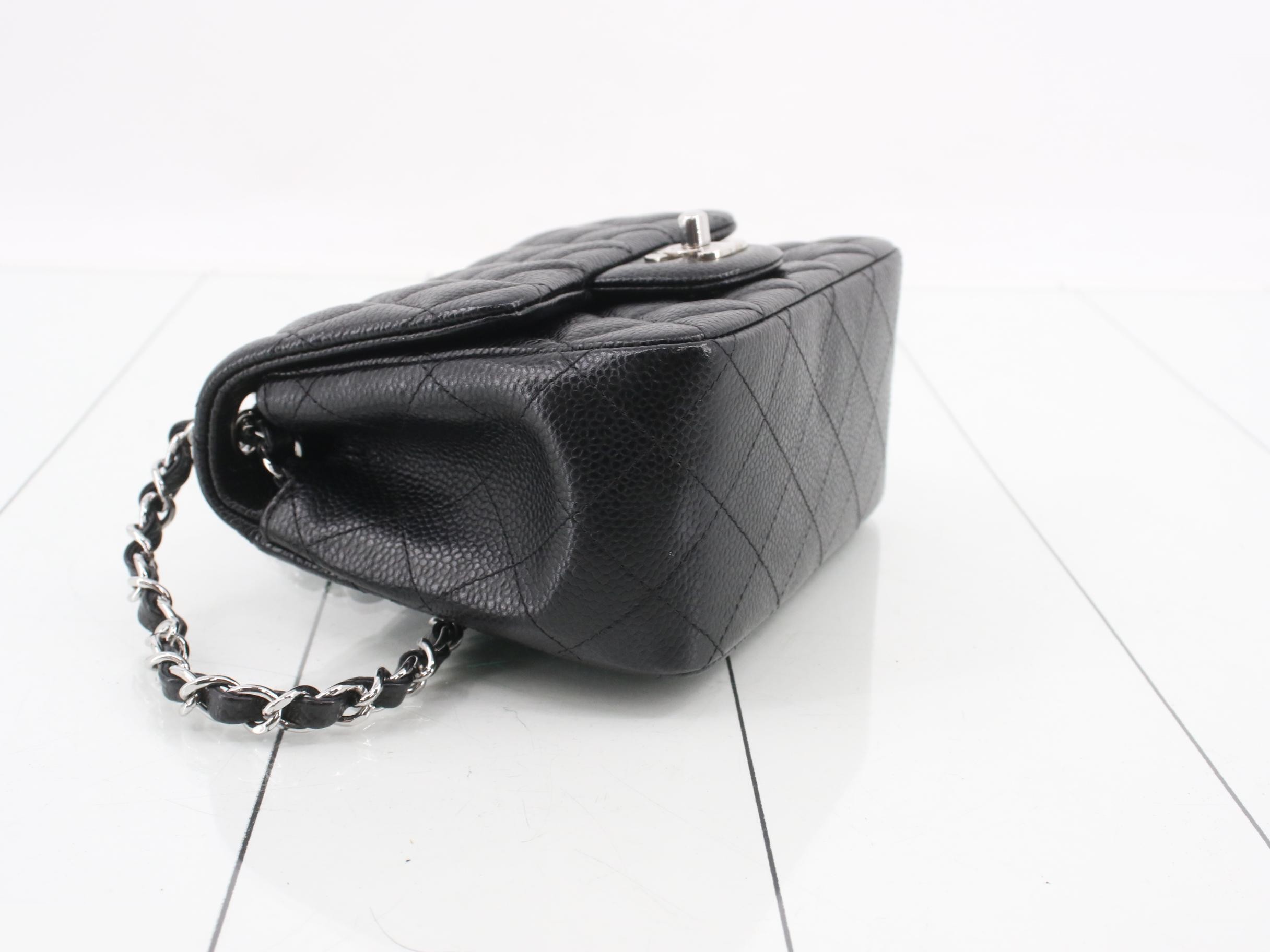 Caviar Skin Mini Matelassé Chain Shoulder Bag — view 5