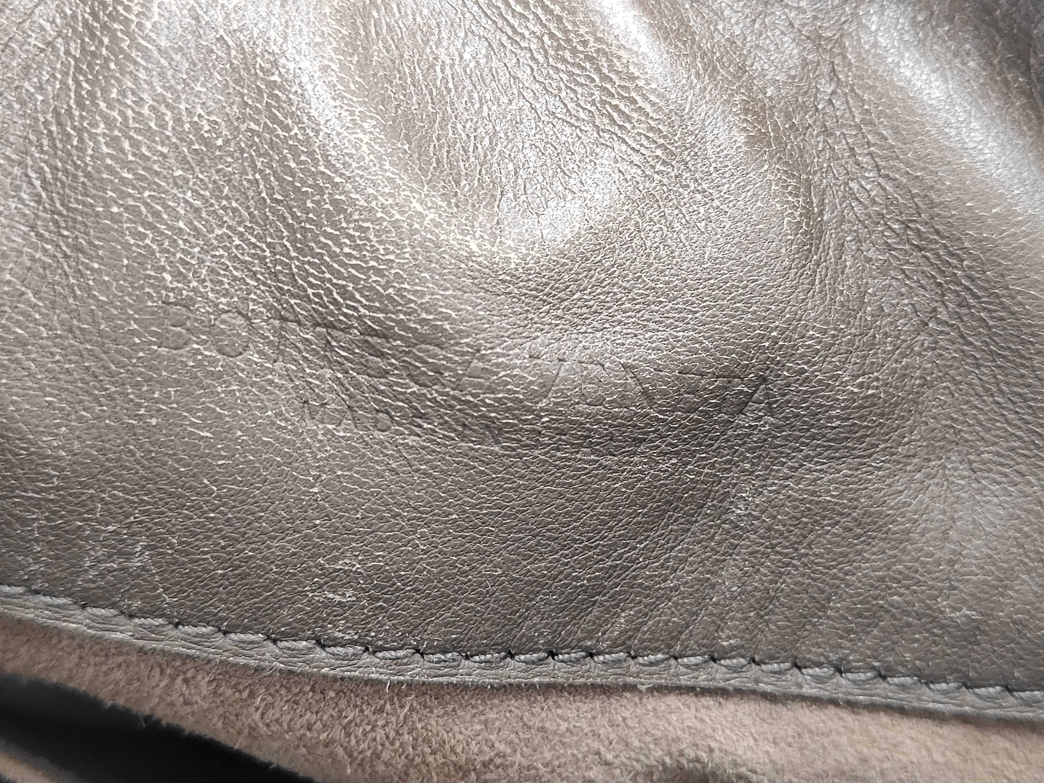 Intrecciato Handbag, Gray, with Mirror — view 10