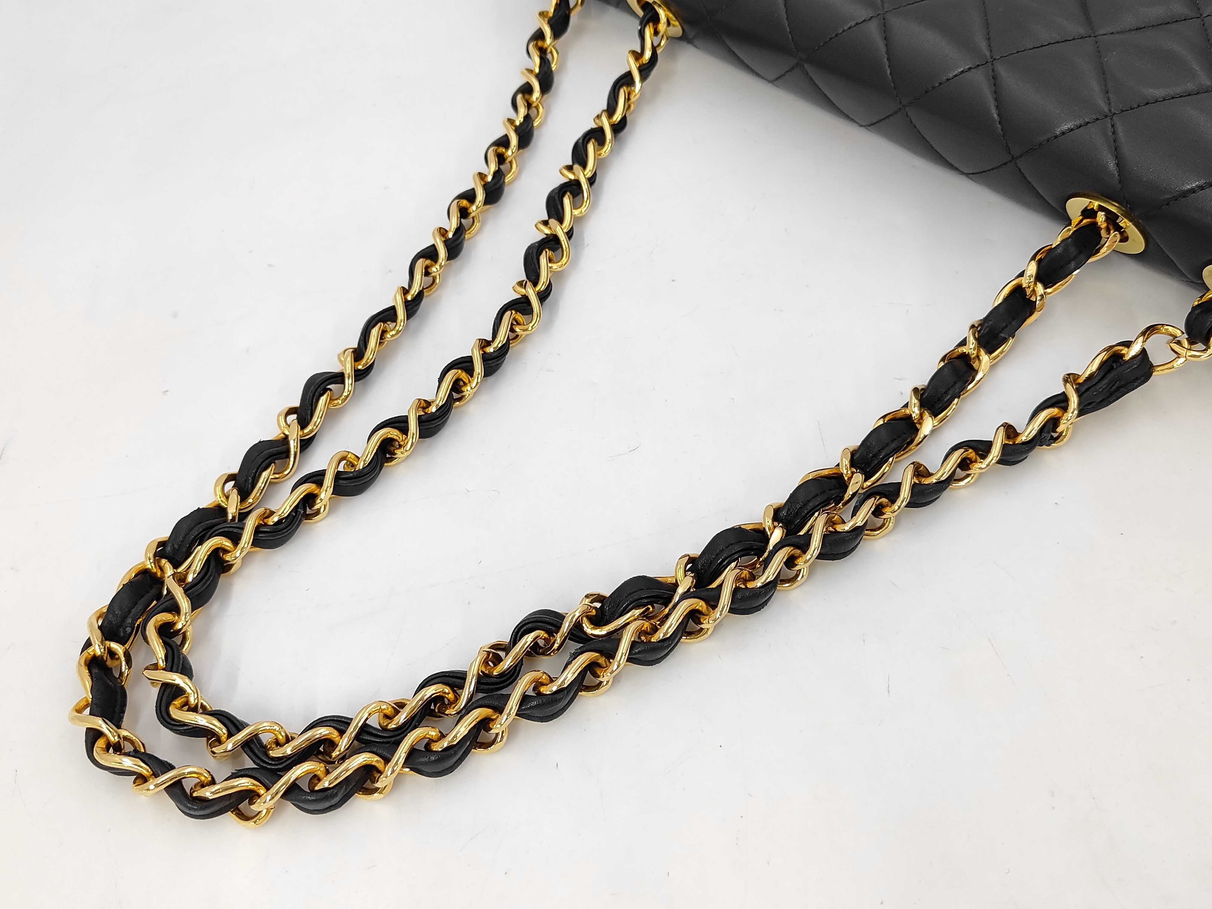 Large Matelassé Chain Shoulder Bag (Lambrand) — view 3