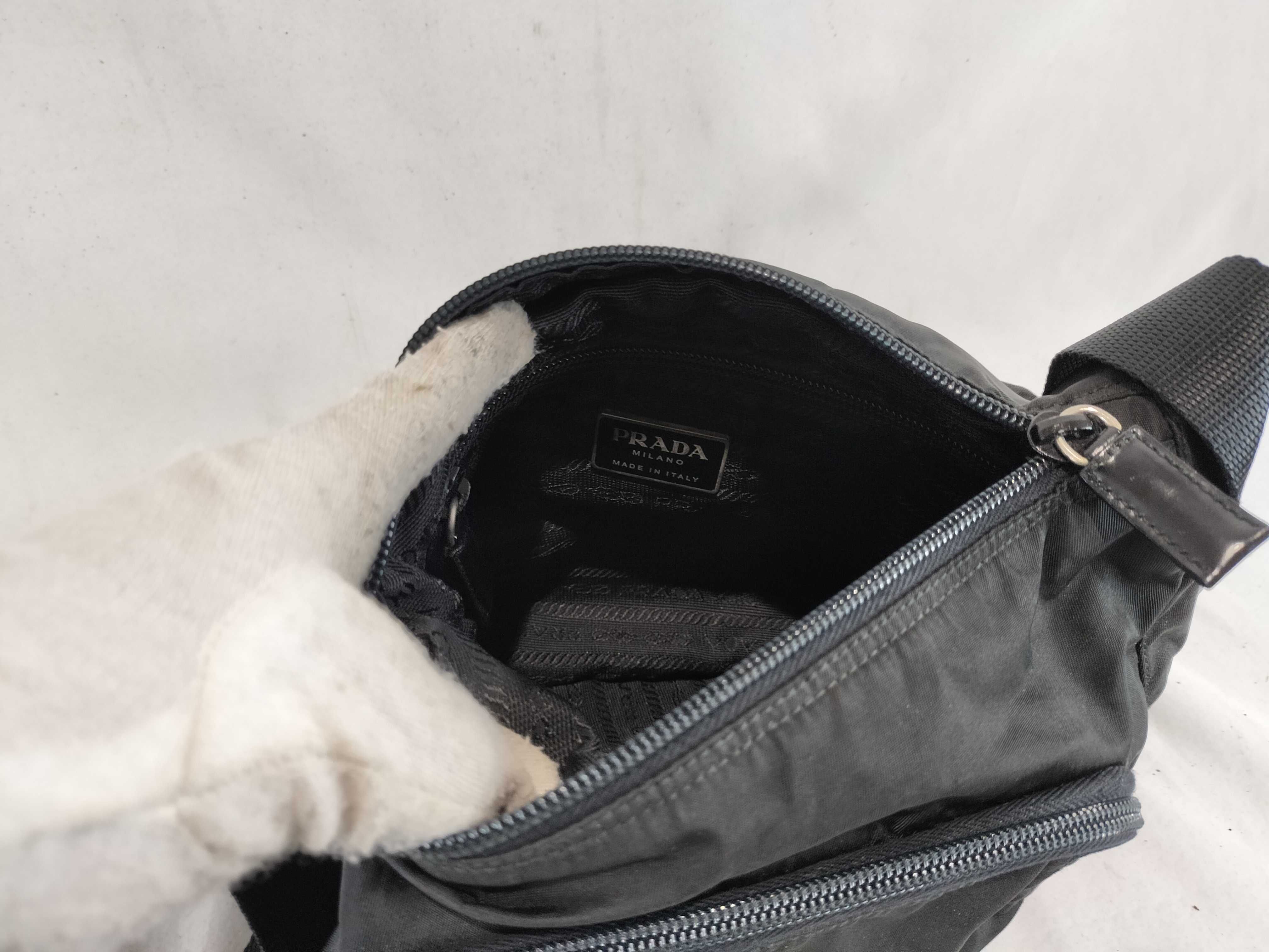 Nylon Flap Triangle Logo Shoulder Bag — view 11