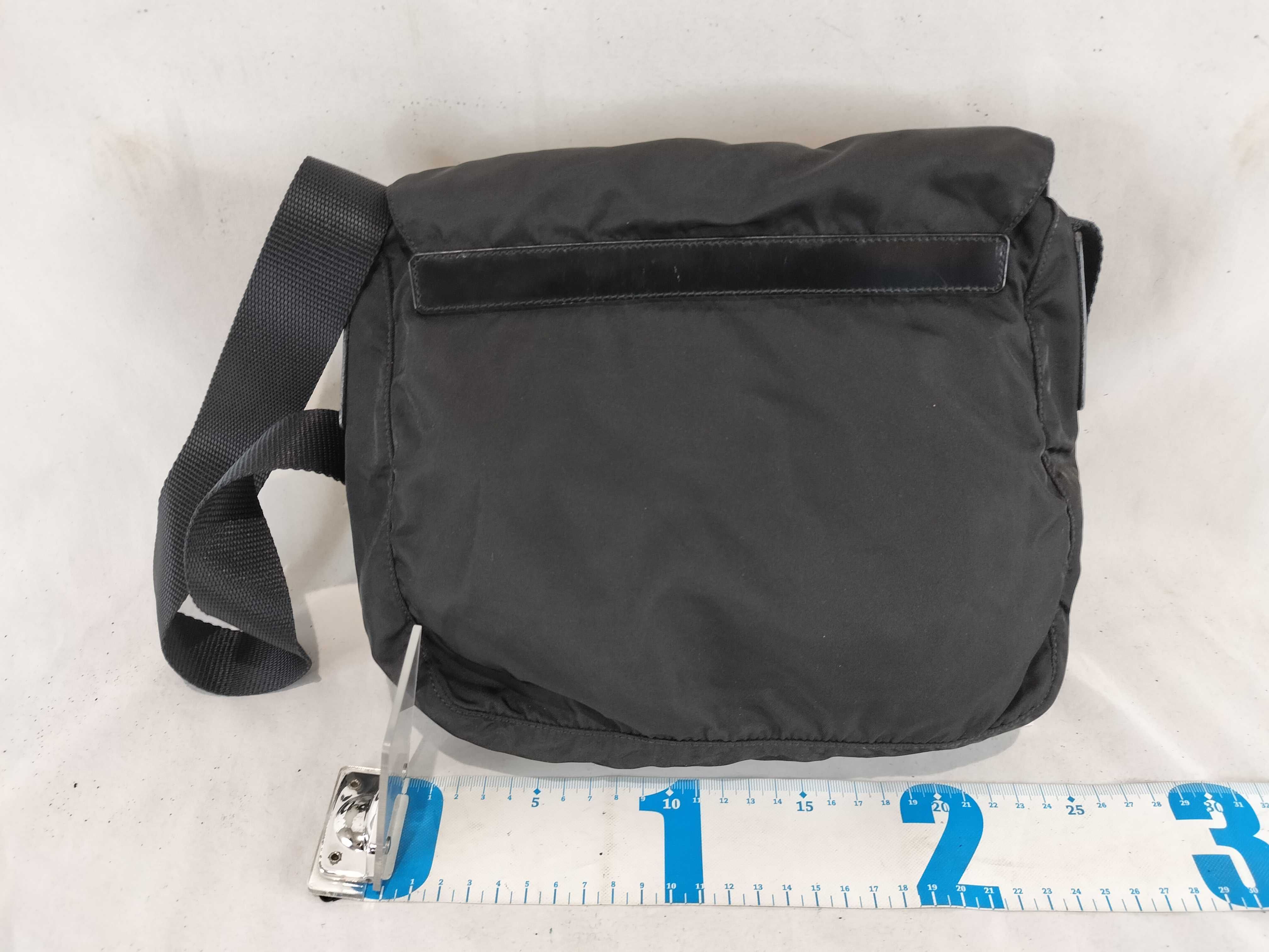 Nylon Flap Triangle Logo Shoulder Bag — view 3