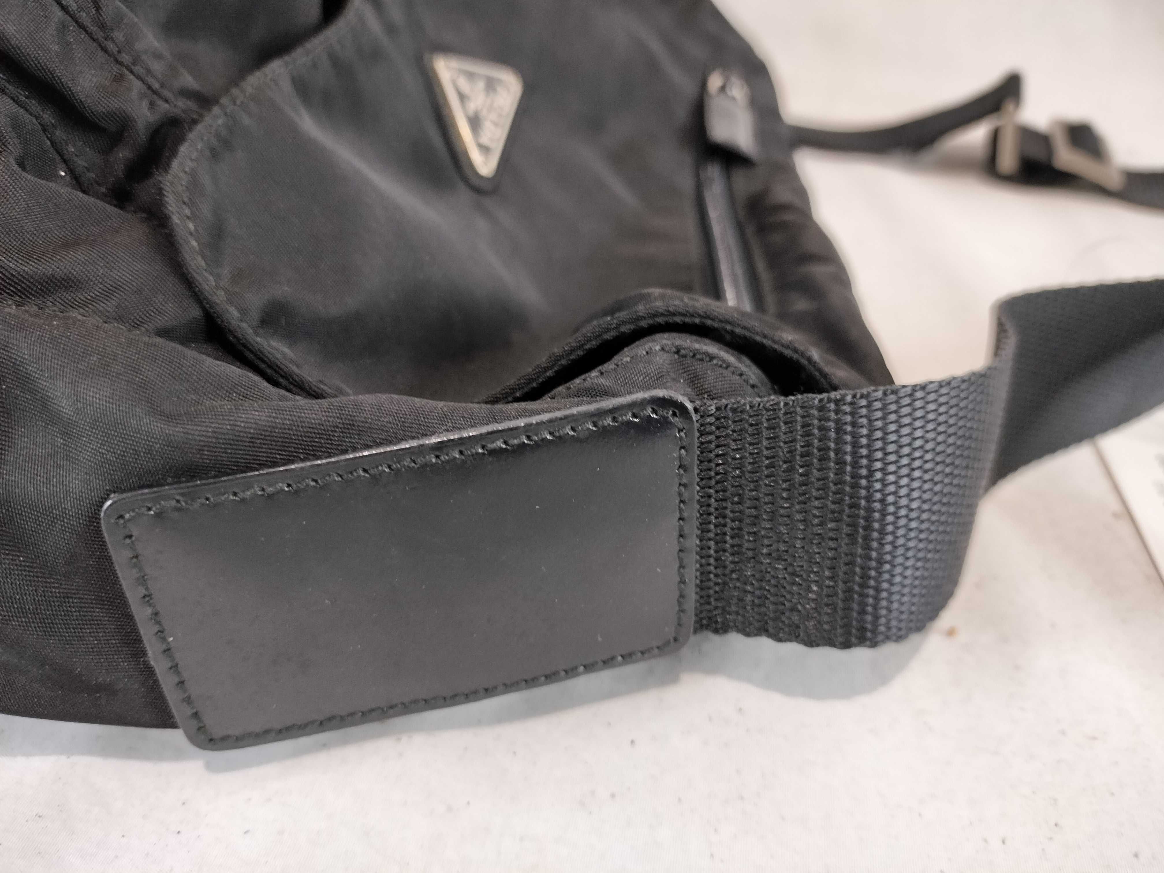 Nylon Flap Triangle Logo Shoulder Bag — view 6