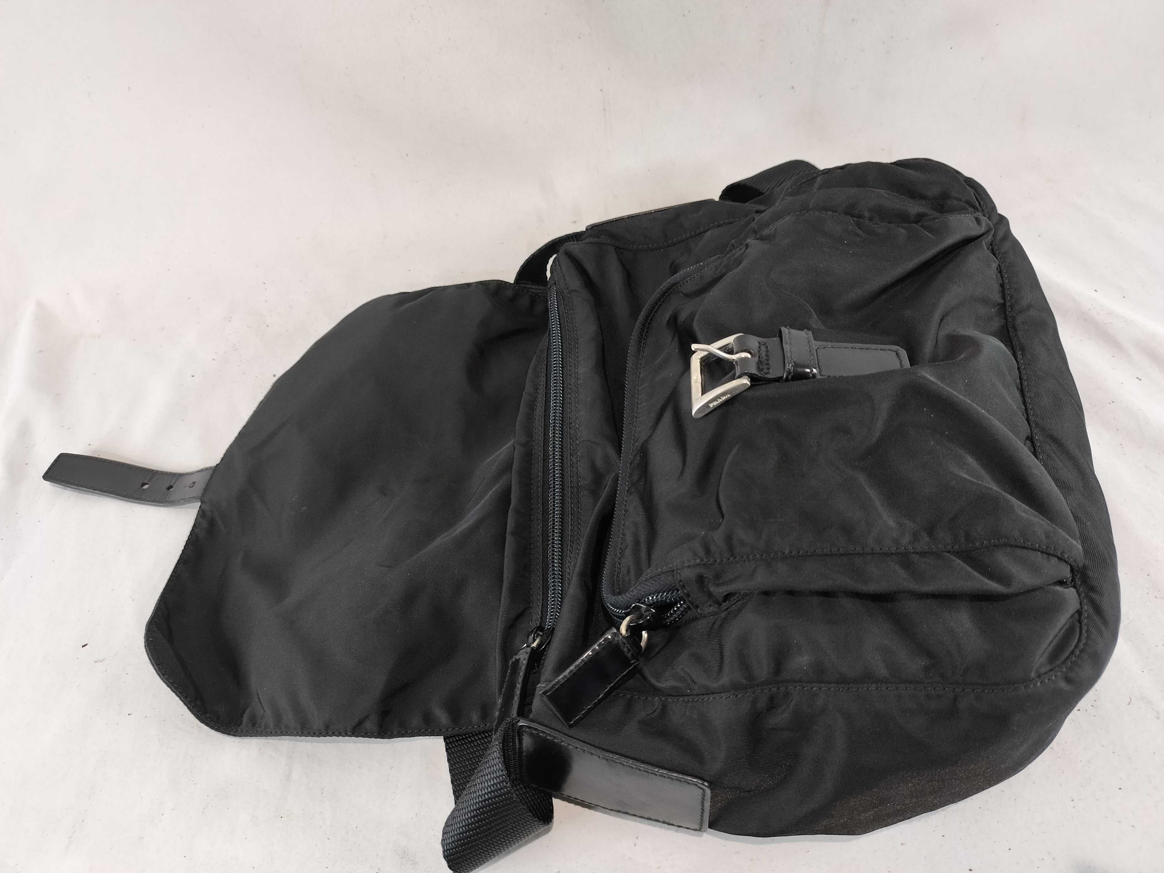 Nylon Flap Triangle Logo Shoulder Bag — view 9