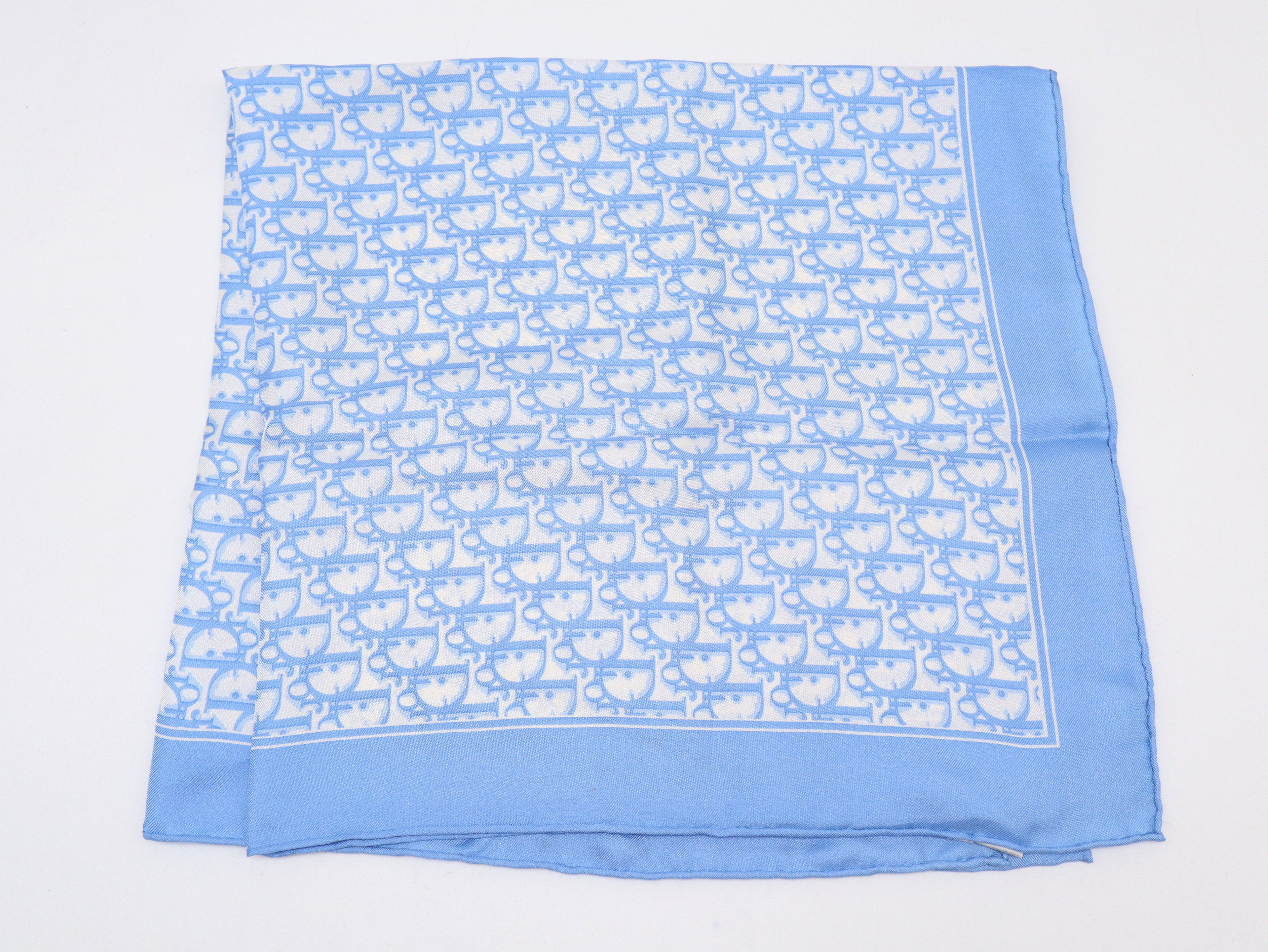 Trotter Scarf, Silk, Blue, Other Accessories