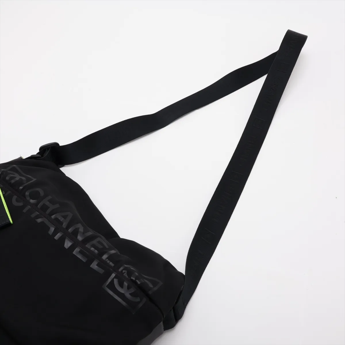 Sport Line Nylon Shoulder Bag, Black with Silver Hardware, 9437426, Series 9 — view 5