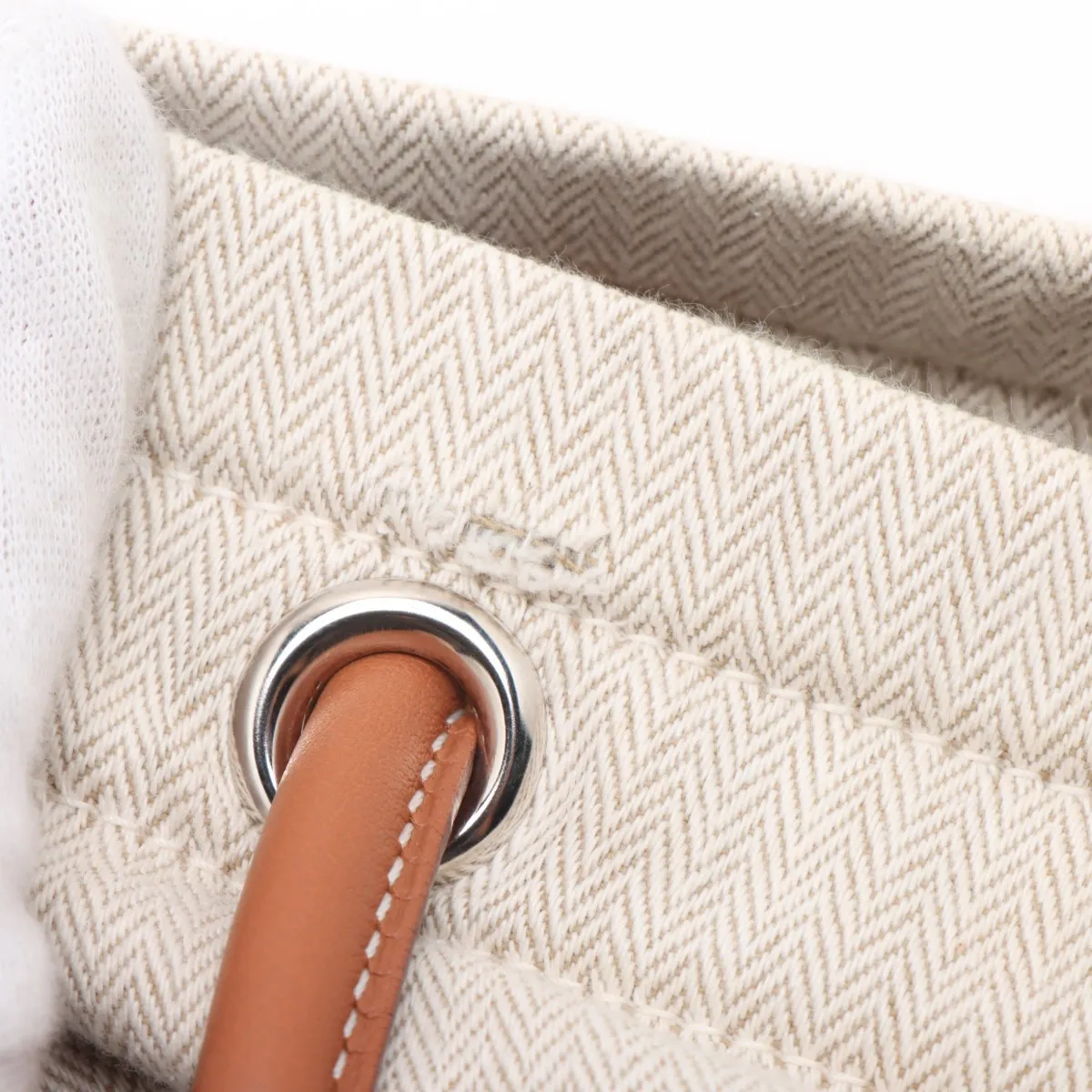 Aline PM Toile Chevron Beige Silver Hardware A: 2017 — view 10