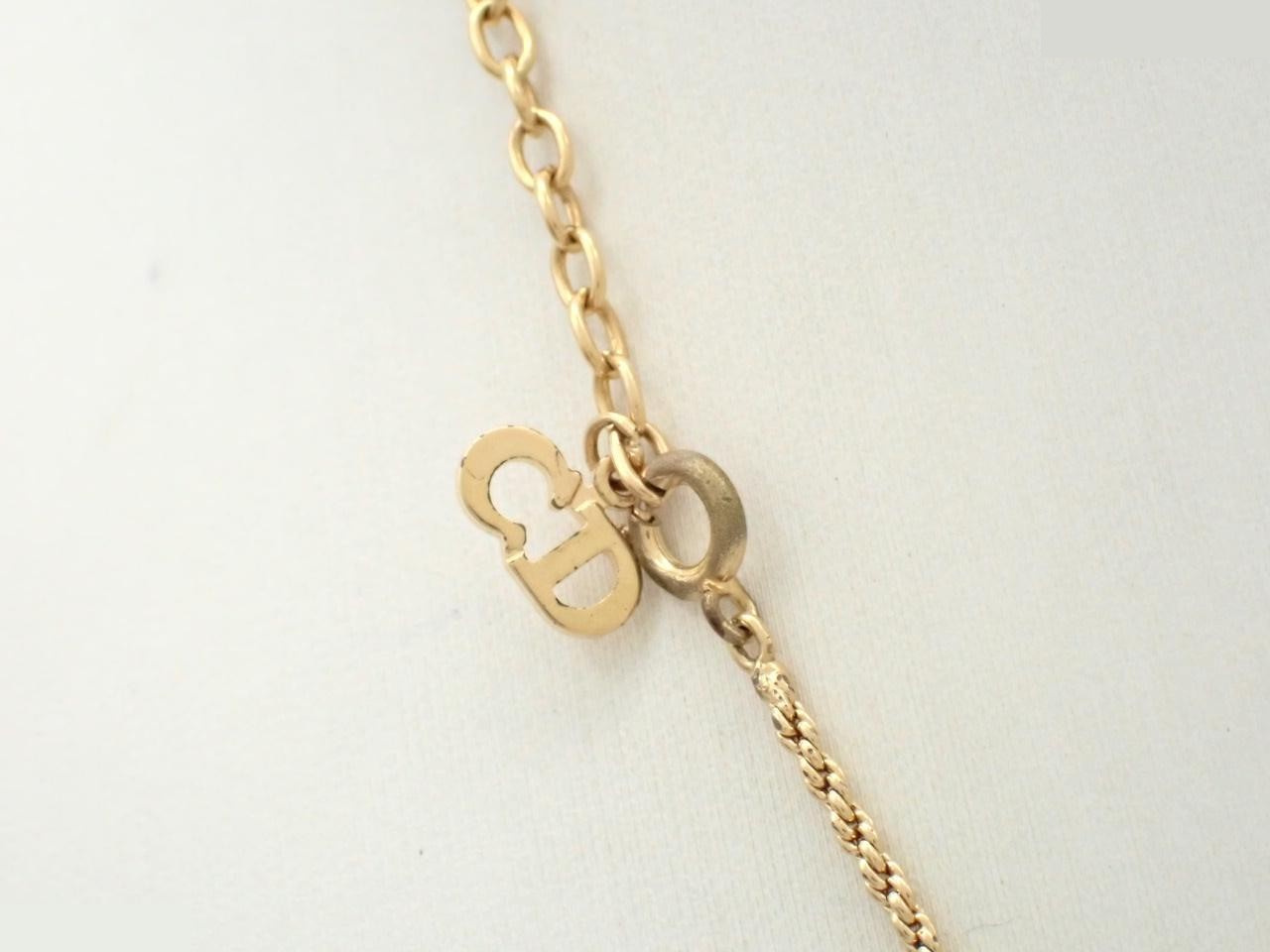 CD logo, other lines, precious metal necklace/pendant, chain approximately 45cm — view 2