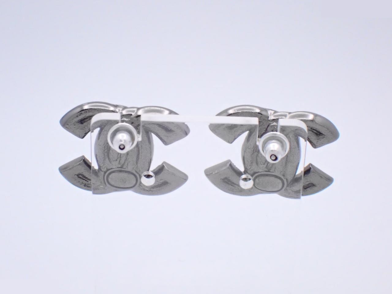 Coco Mark Rhinestone Earrings (Metal) — view 2